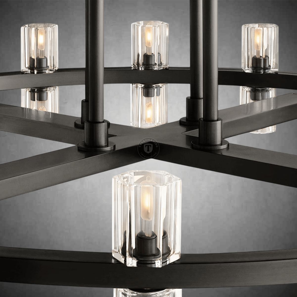 Reger Round Two-Tier Chandelier