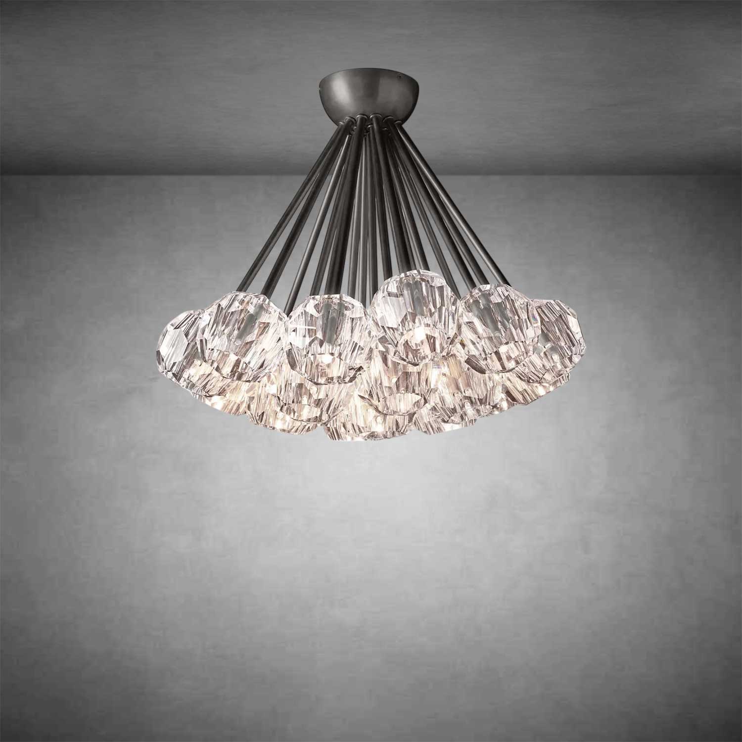 Boulo De Cristal Glass Flushmount