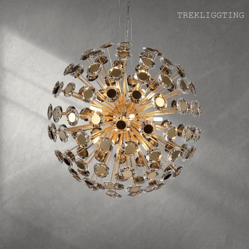 Spherical 18-Light Crystal Chandelier