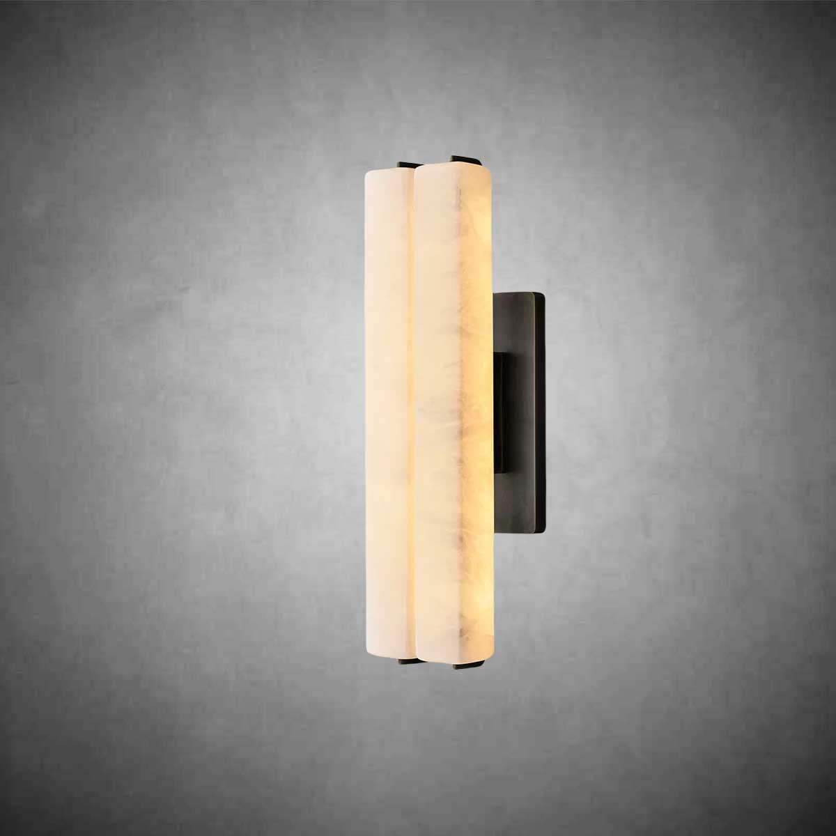 Audubom Alabaster Double Sconce