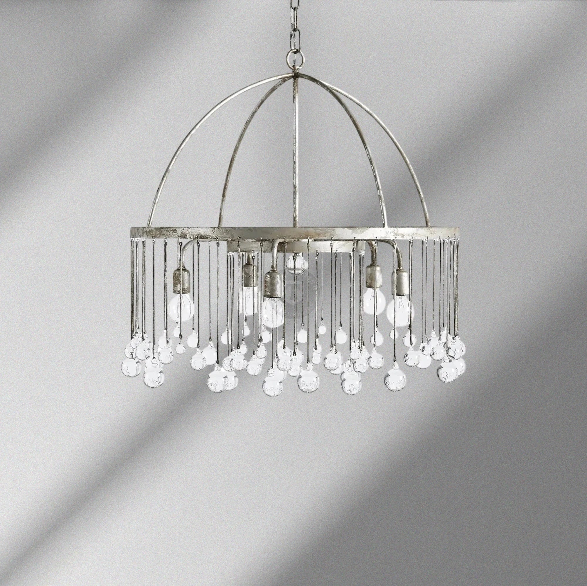 Aubrey Round Chandelier in Silver