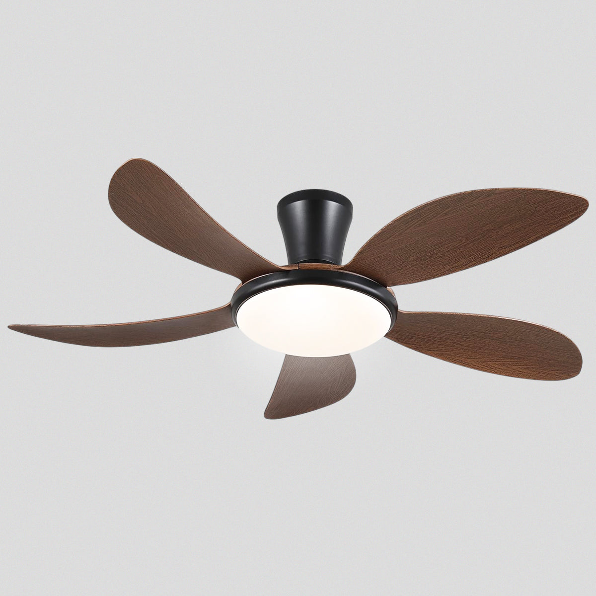 Modern LED Ceiling Fans Low Profile Ceiling Fans with Lights 6 Speeds 48"