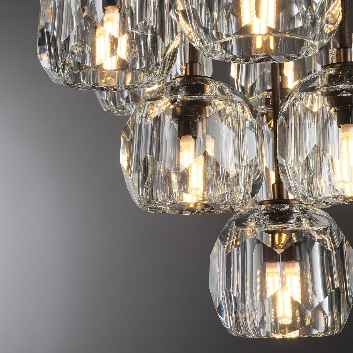 Boulo De Cristal Glass Round Cluster Chandelier