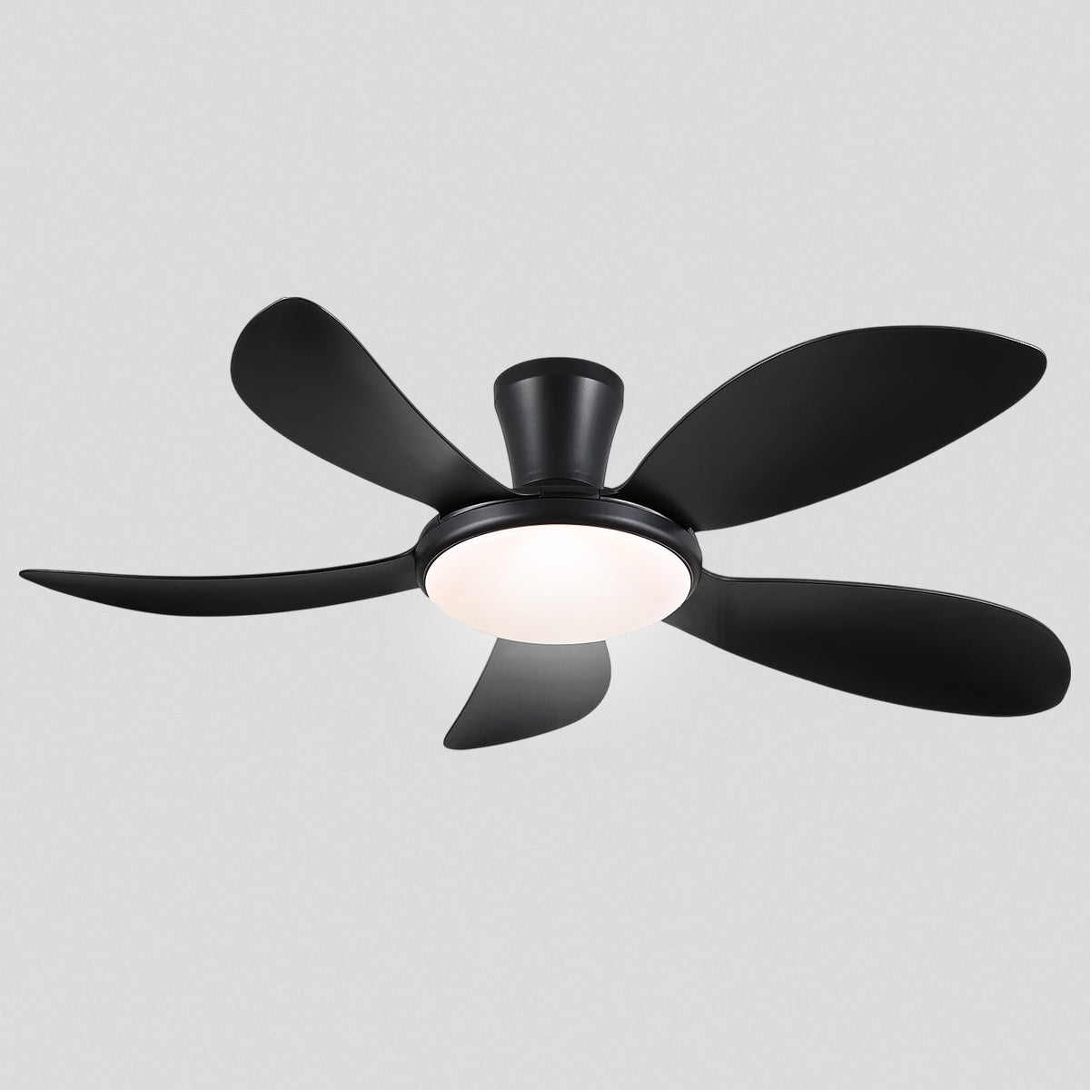 Modern LED Ceiling Fans Low Profile Ceiling Fans with Lights 6 Speeds 48"