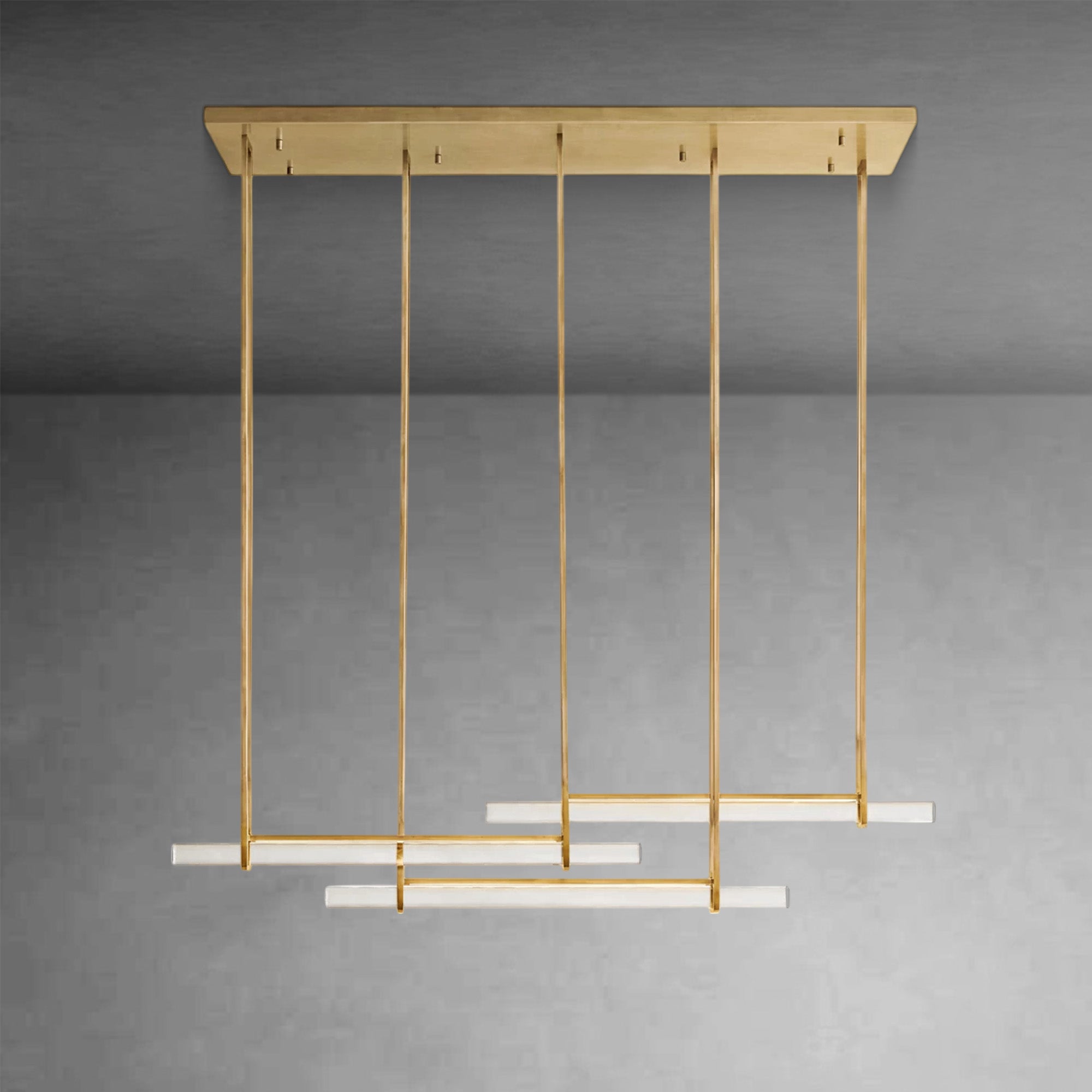 Audubom Crystal Triple Bar Linear Chandelier