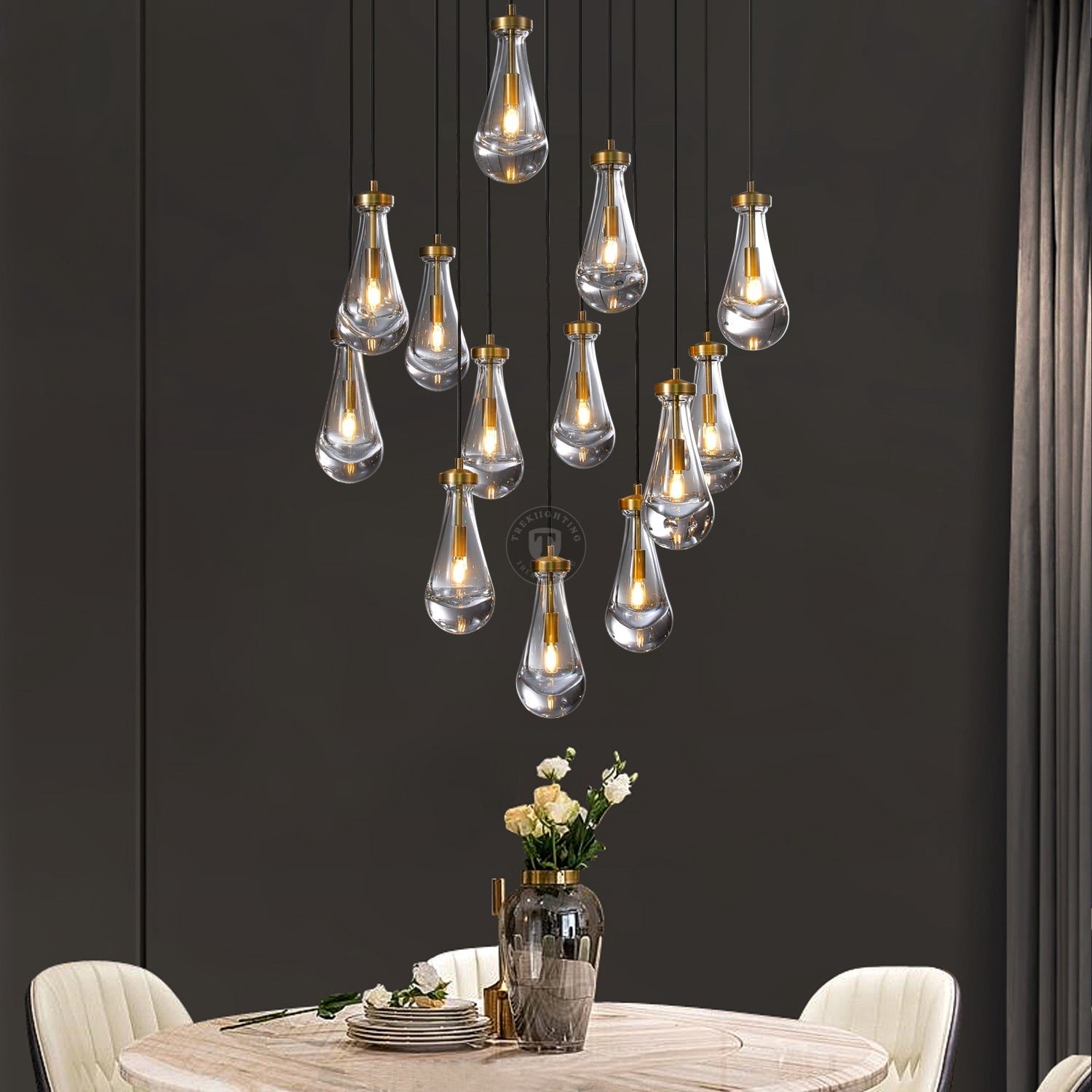 Raindrop Round Chandelier
