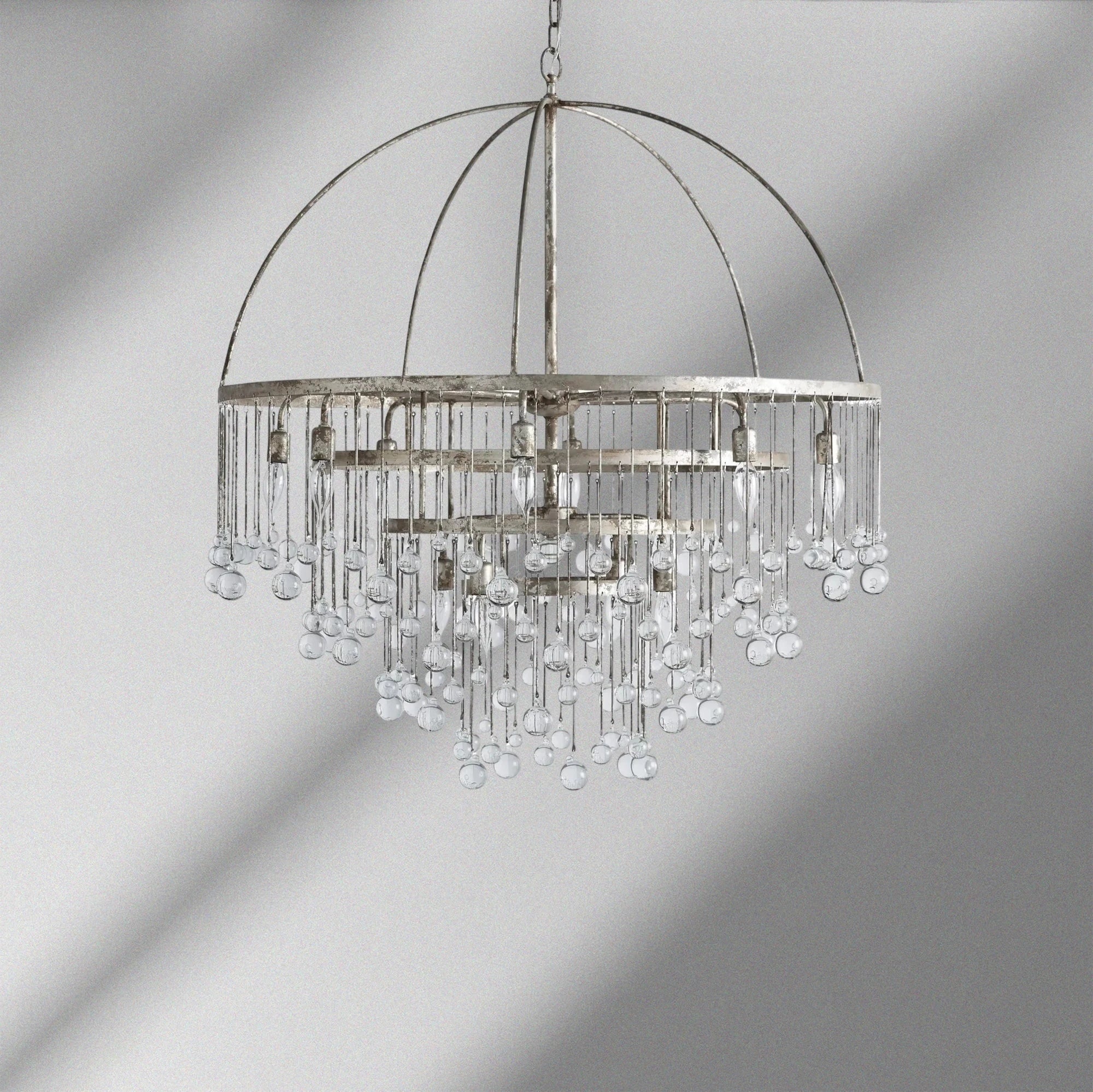 Aubrey Round Chandelier in Silver
