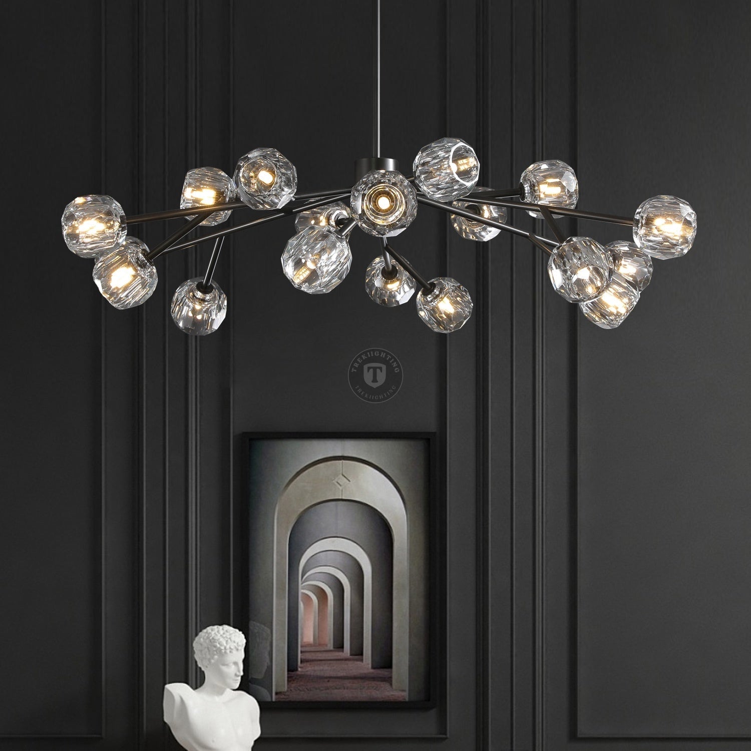 Boulo De Cristal Glass Round Chandelier