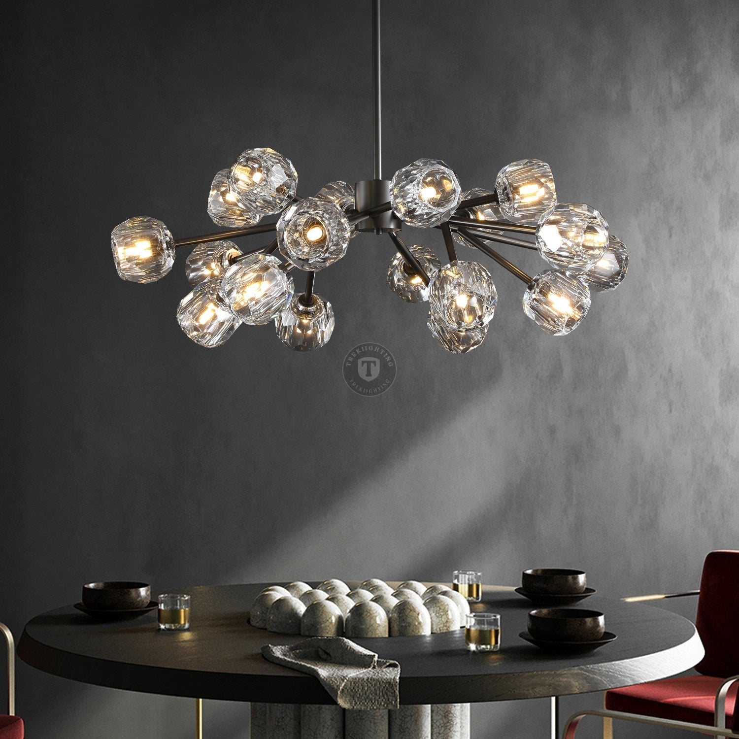 Boulo De Cristal Glass Round Chandelier