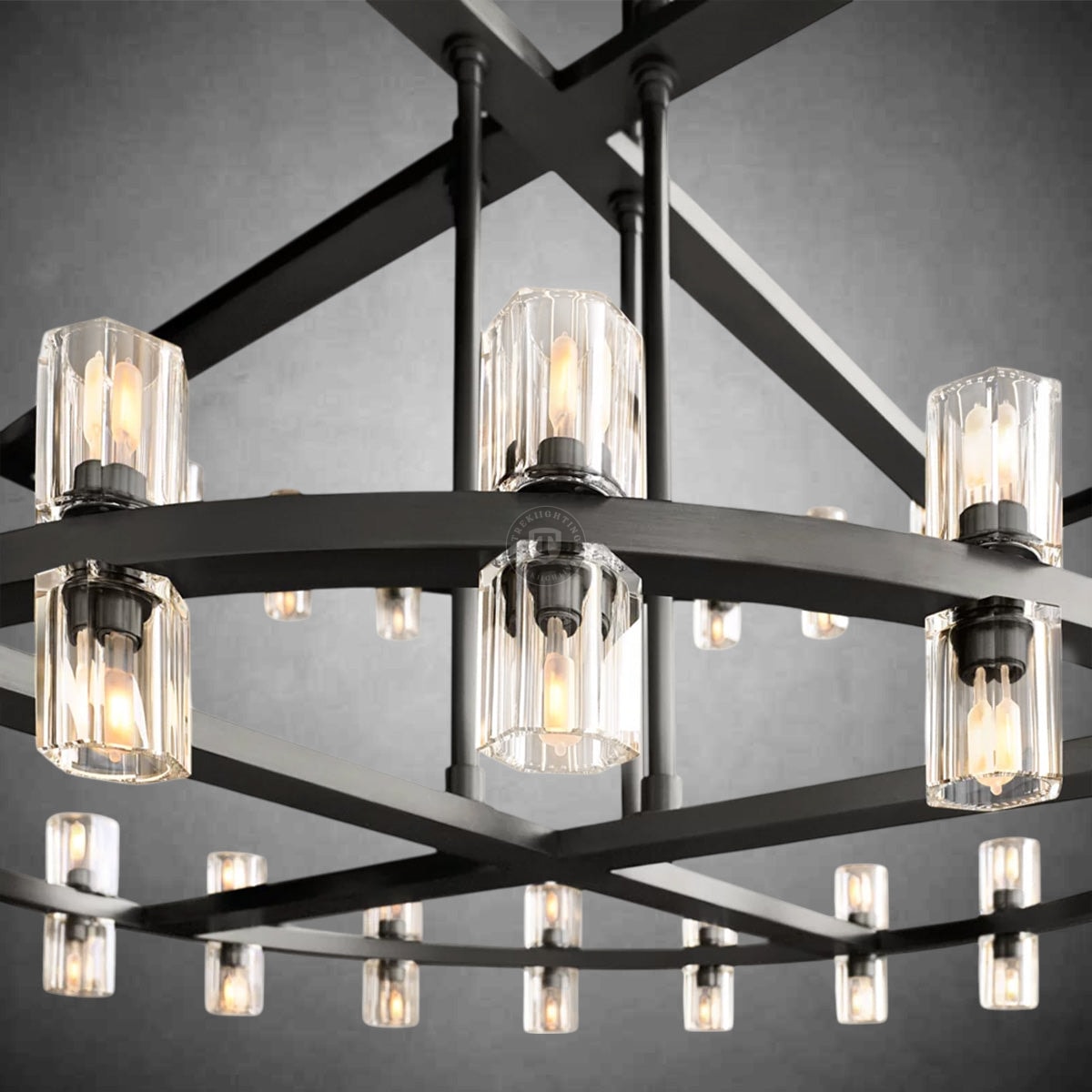 Reger Round Two-Tier Chandelier