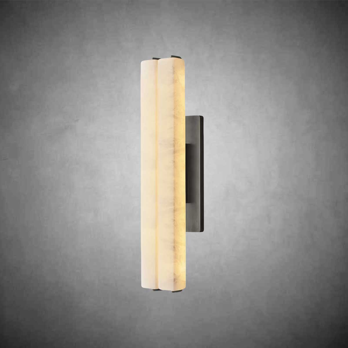 Audubom Alabaster Double Sconce