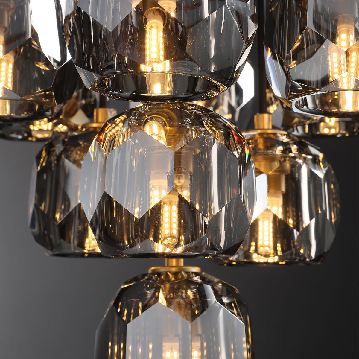 Boulo De Cristal Glass Round Cluster Chandelier