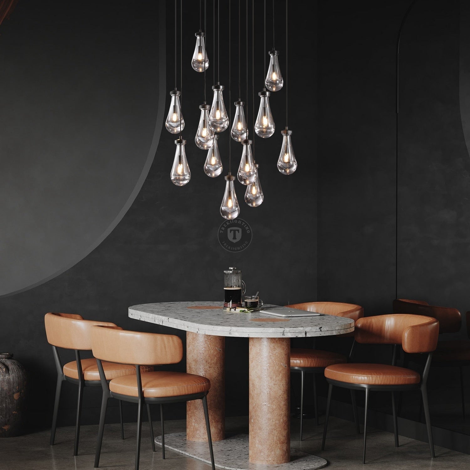 Raindrop Round Chandelier