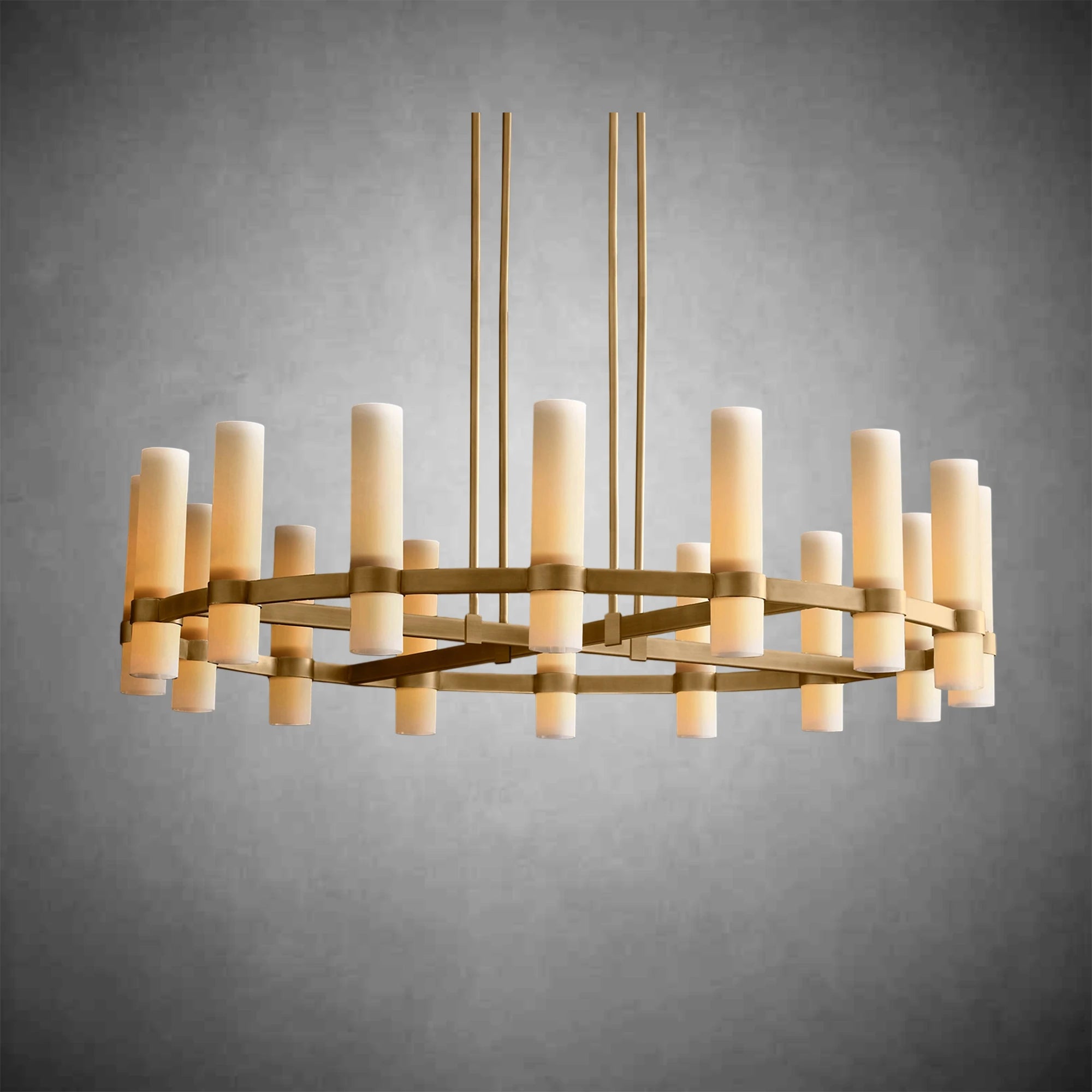 Ravel Round Milk Glass Chandelier