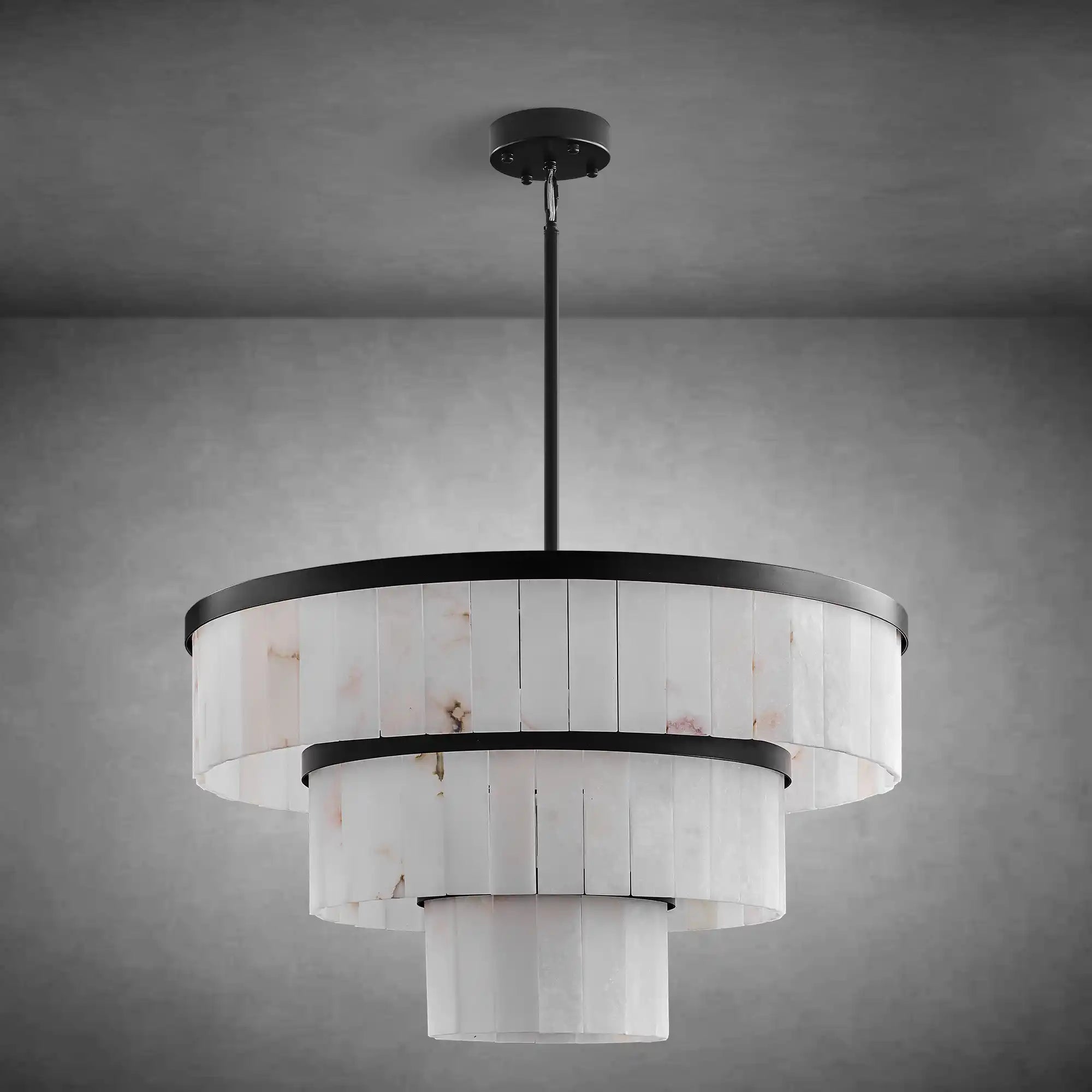 Alabaster Round Chandeliers