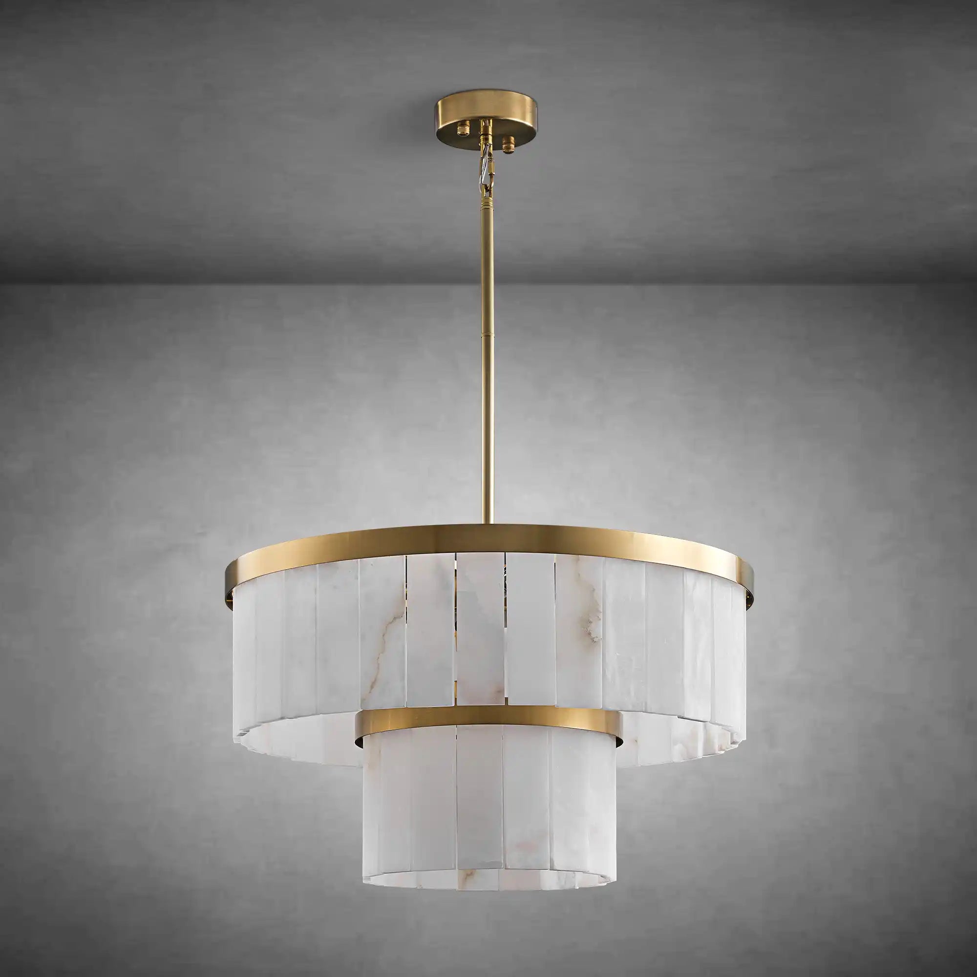 Alabaster Round Chandeliers