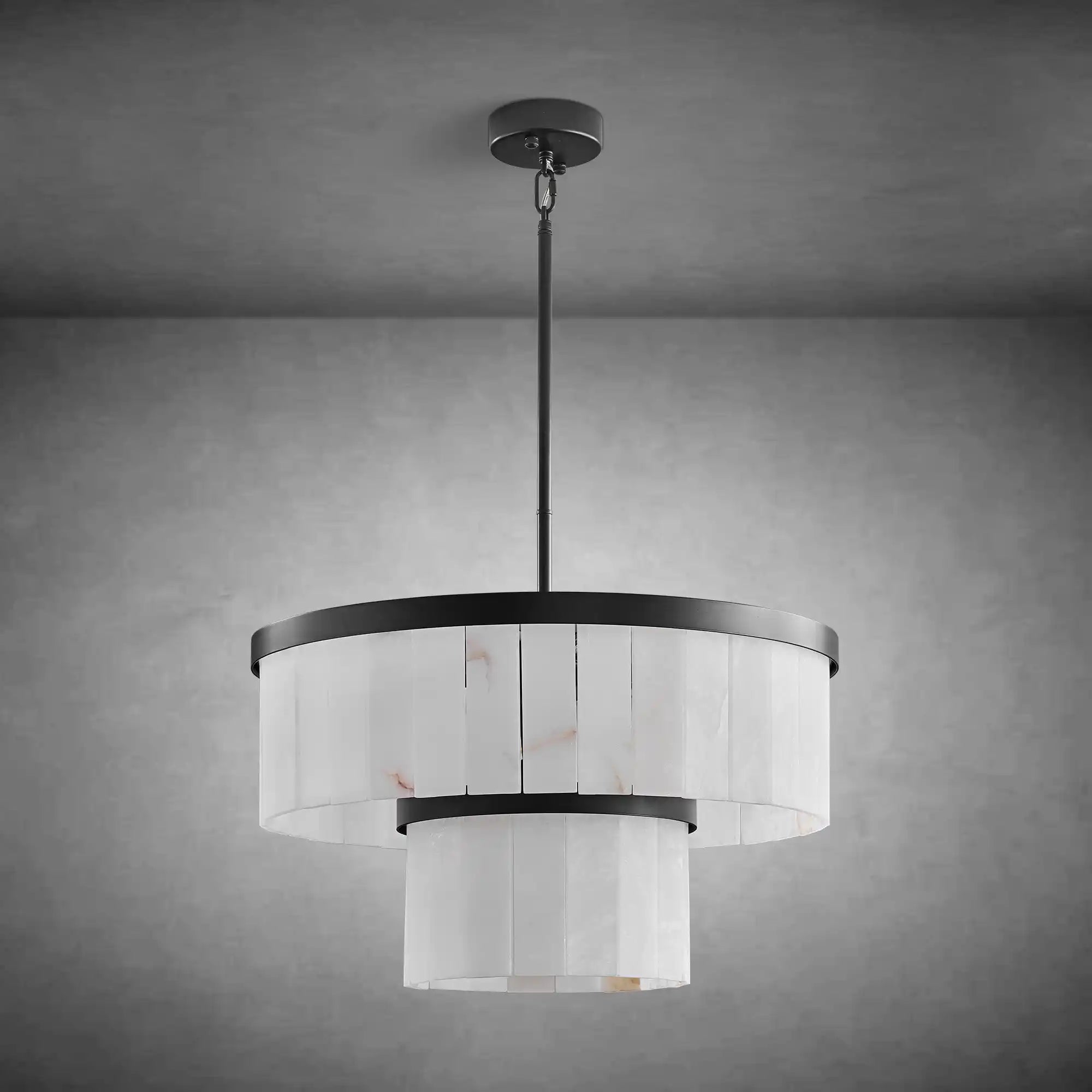 Alabaster Round Chandeliers