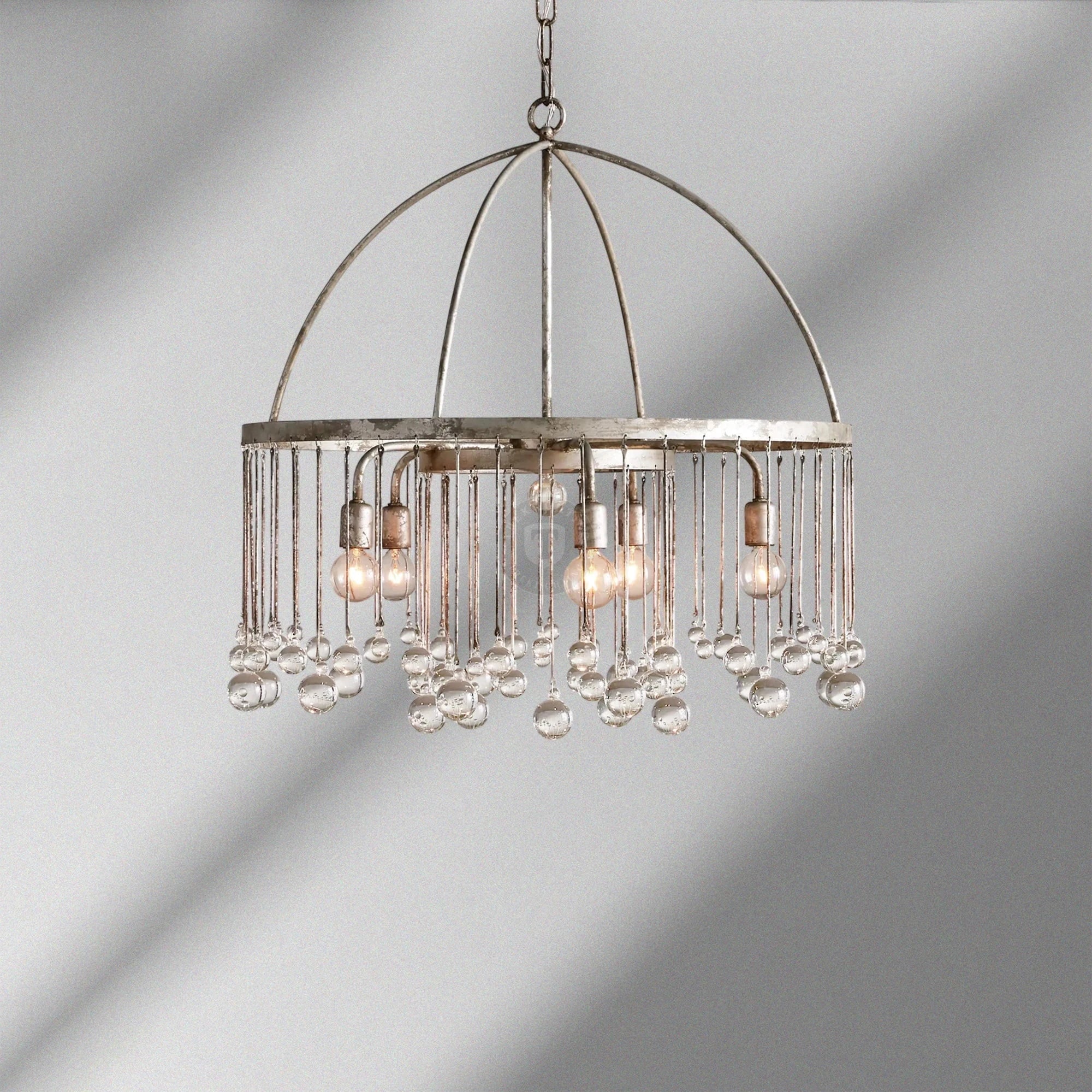 Aubrey Round Chandelier in Silver