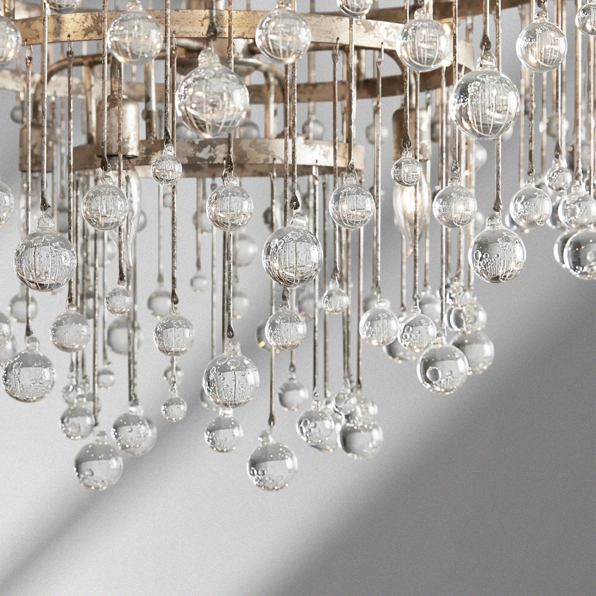 Aubrey Round Chandelier in Silver
