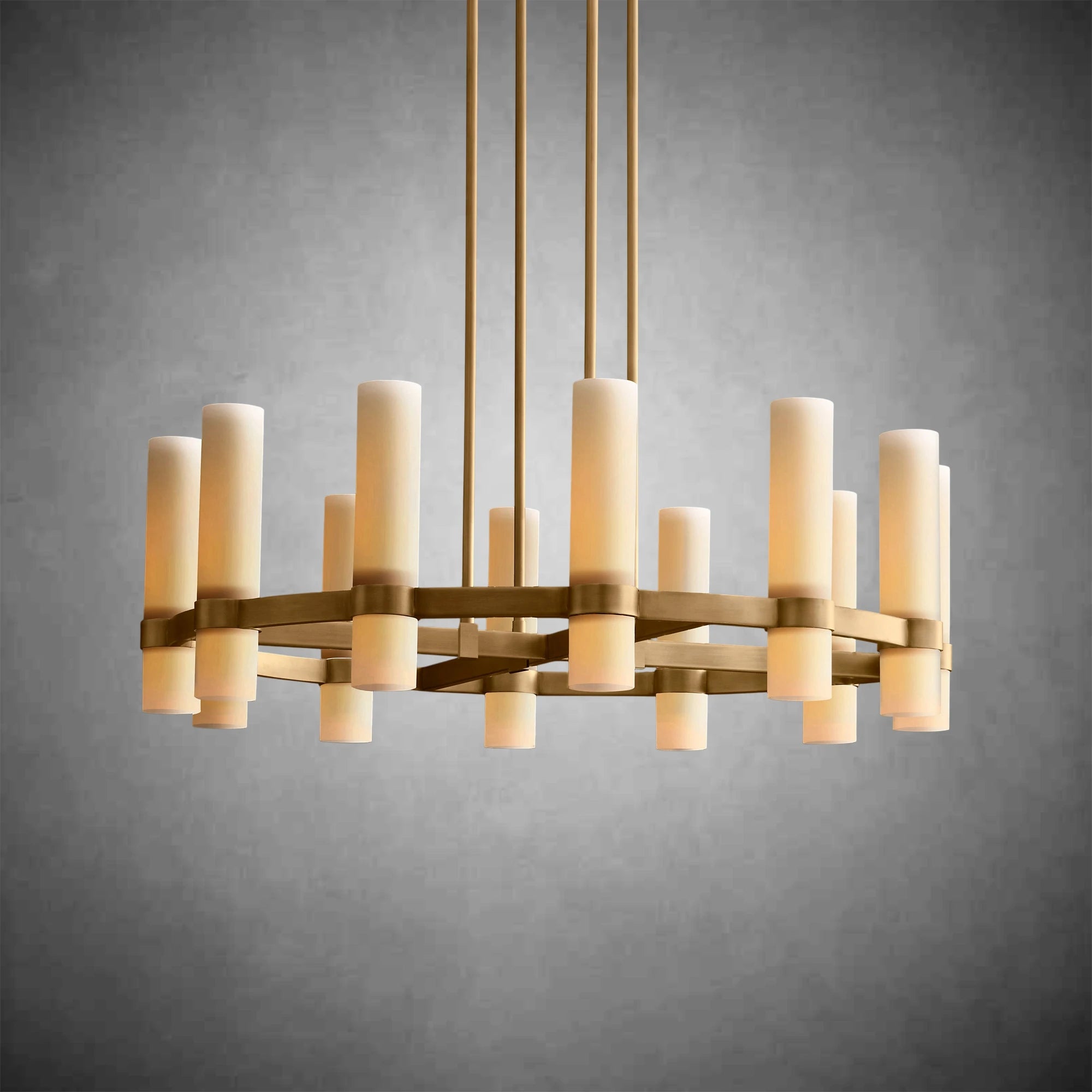 Ravel Round Milk Glass Chandelier
