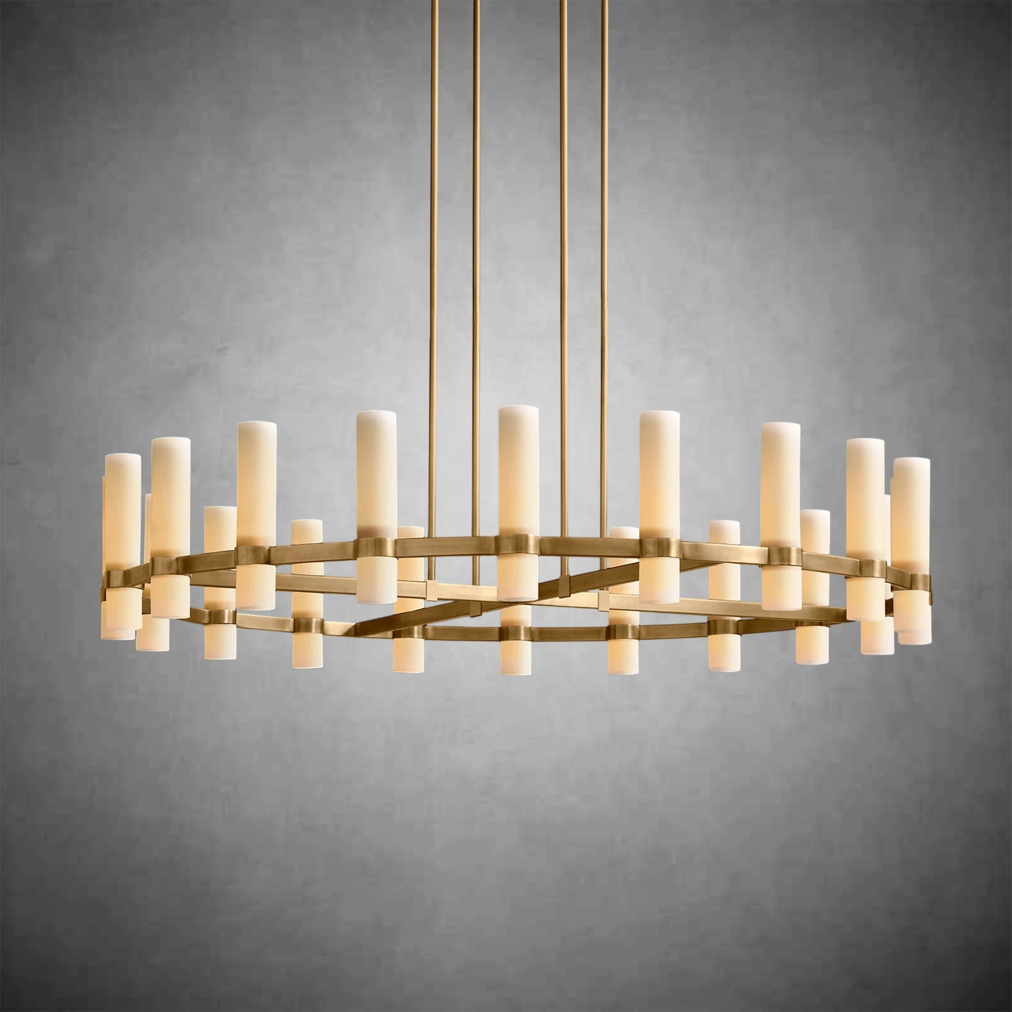 Ravel Round Milk Glass Chandelier