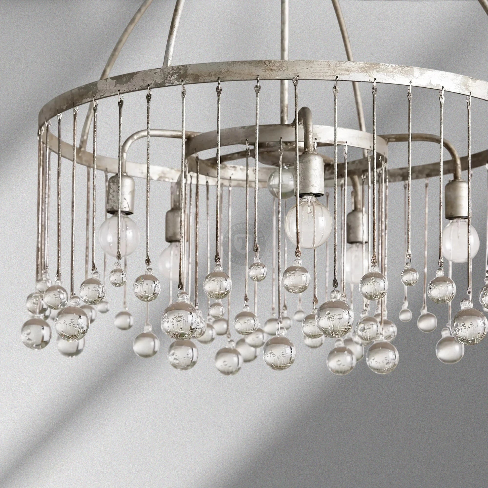 Aubrey Round Chandelier in Silver