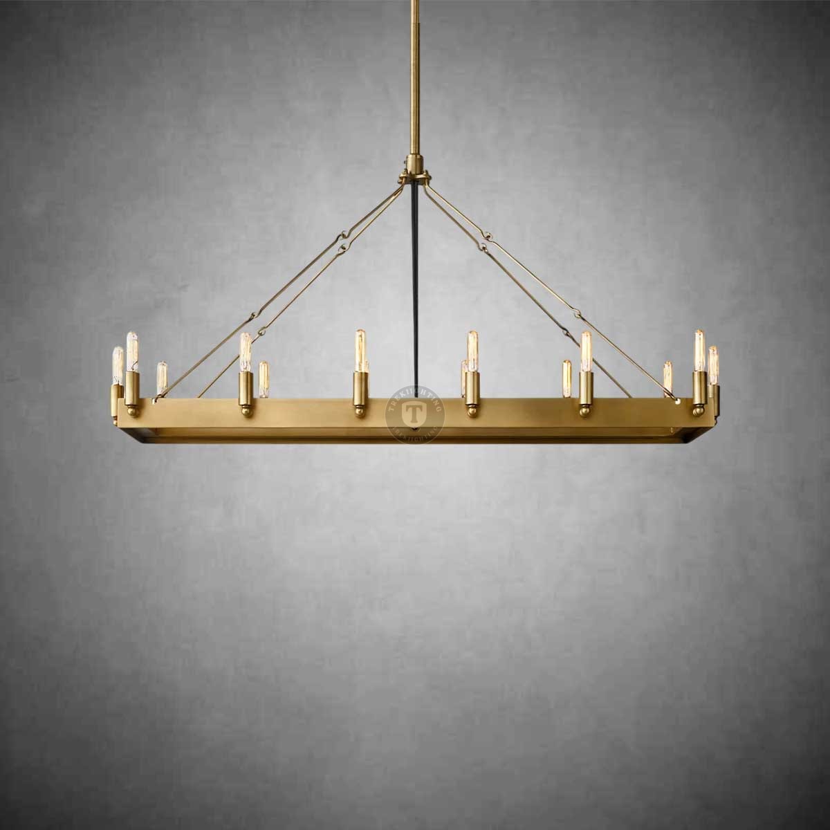Dania Vintage Filament Rectangular Chandelier