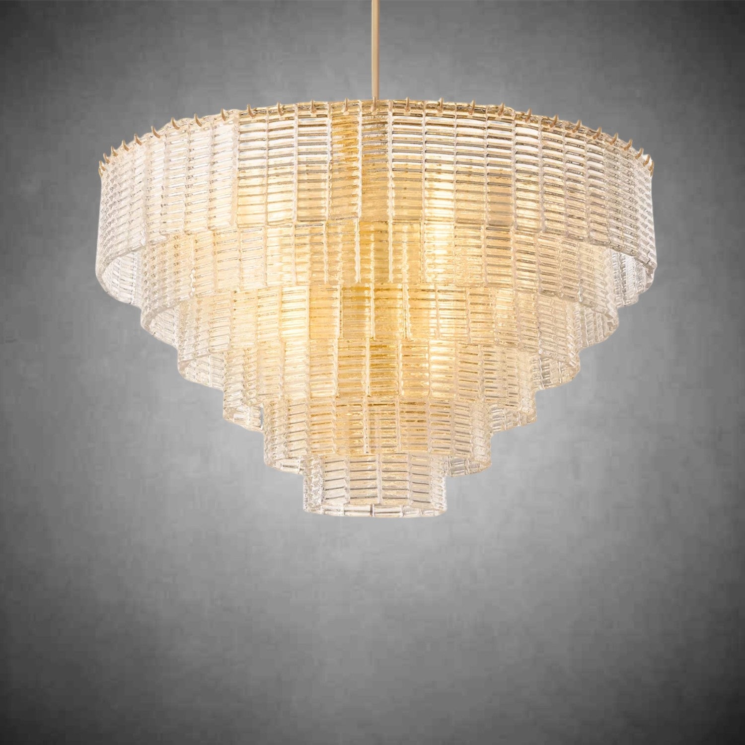 Samantha Clear Glass Round Chandelier 41" 52" 65"