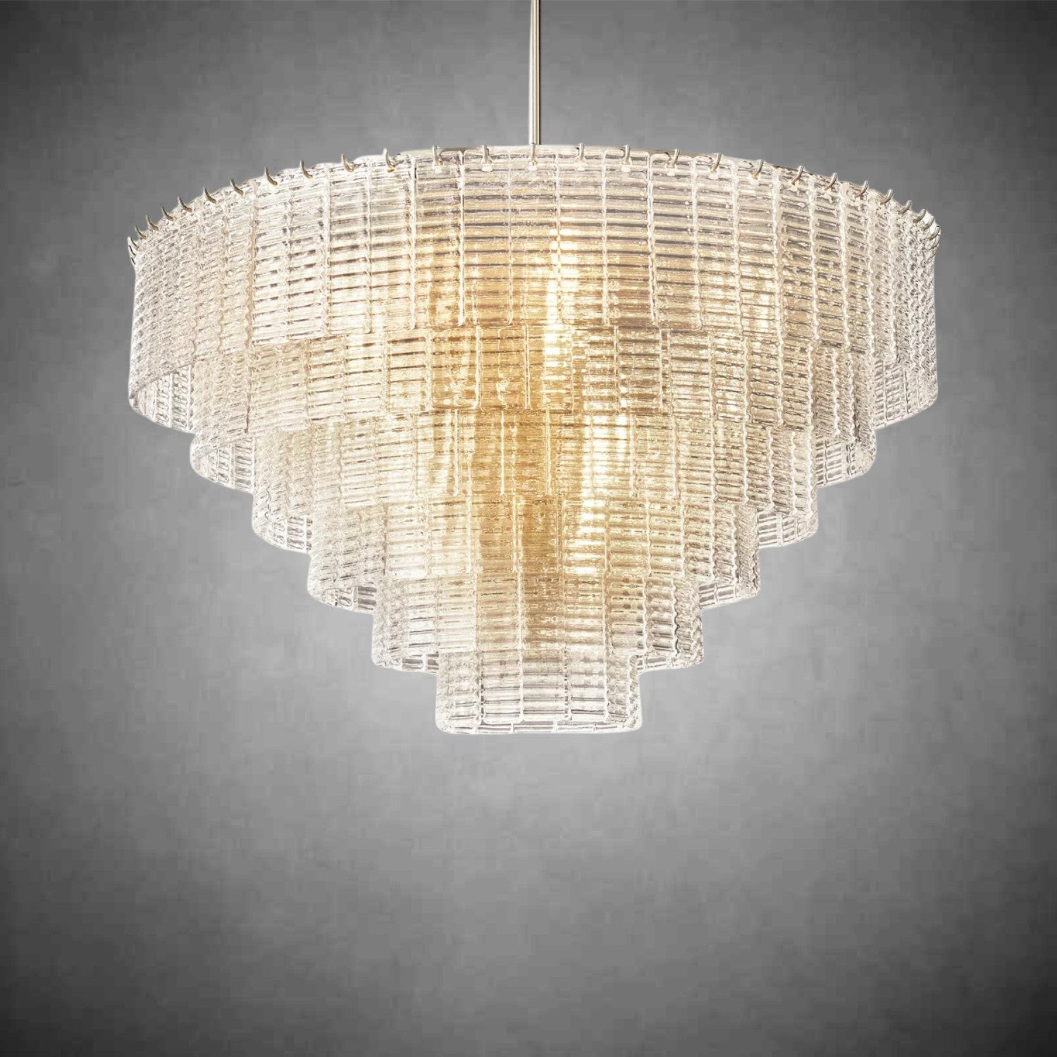 Samantha Clear Glass Round Chandelier 41" 52" 65"