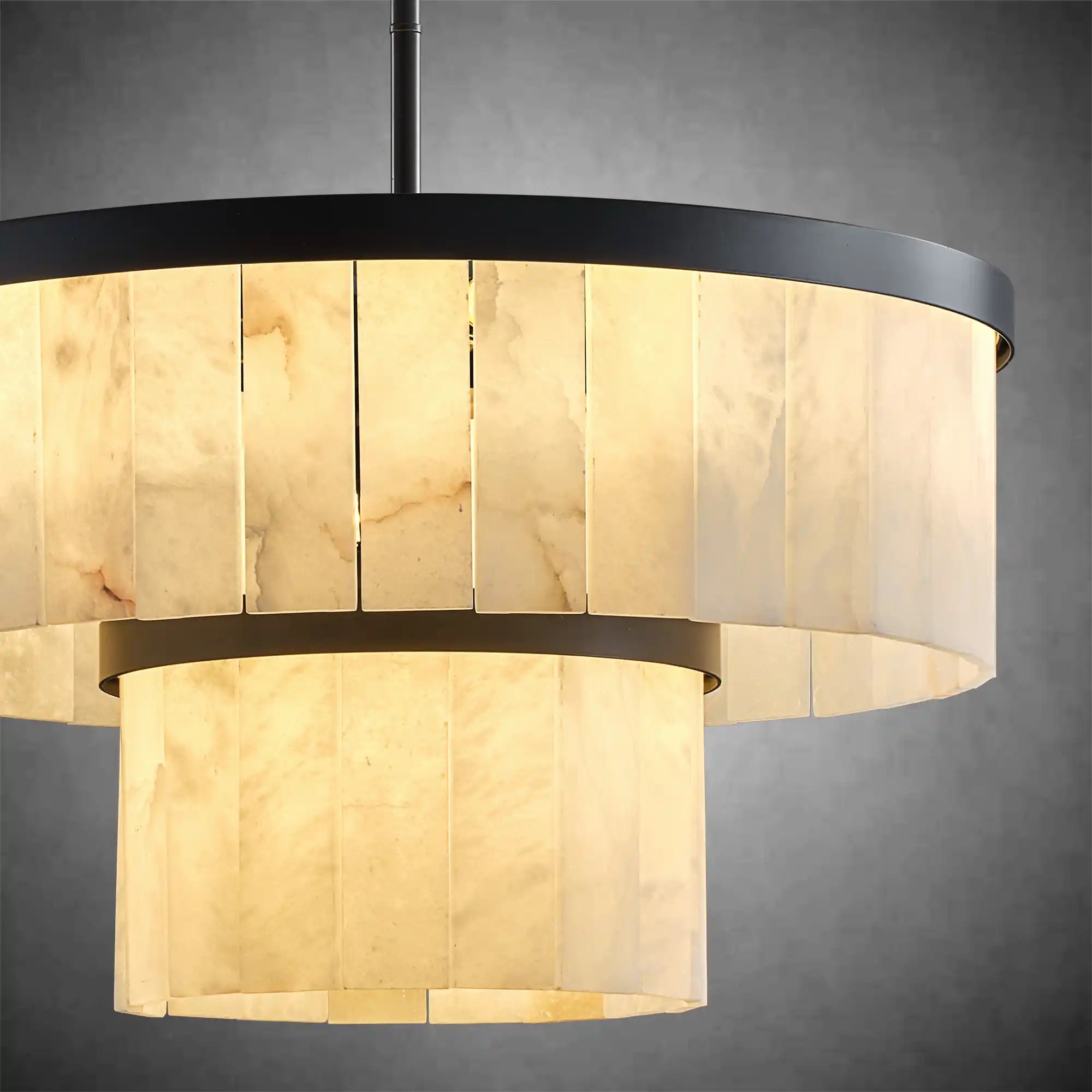 Alabaster Round Chandeliers