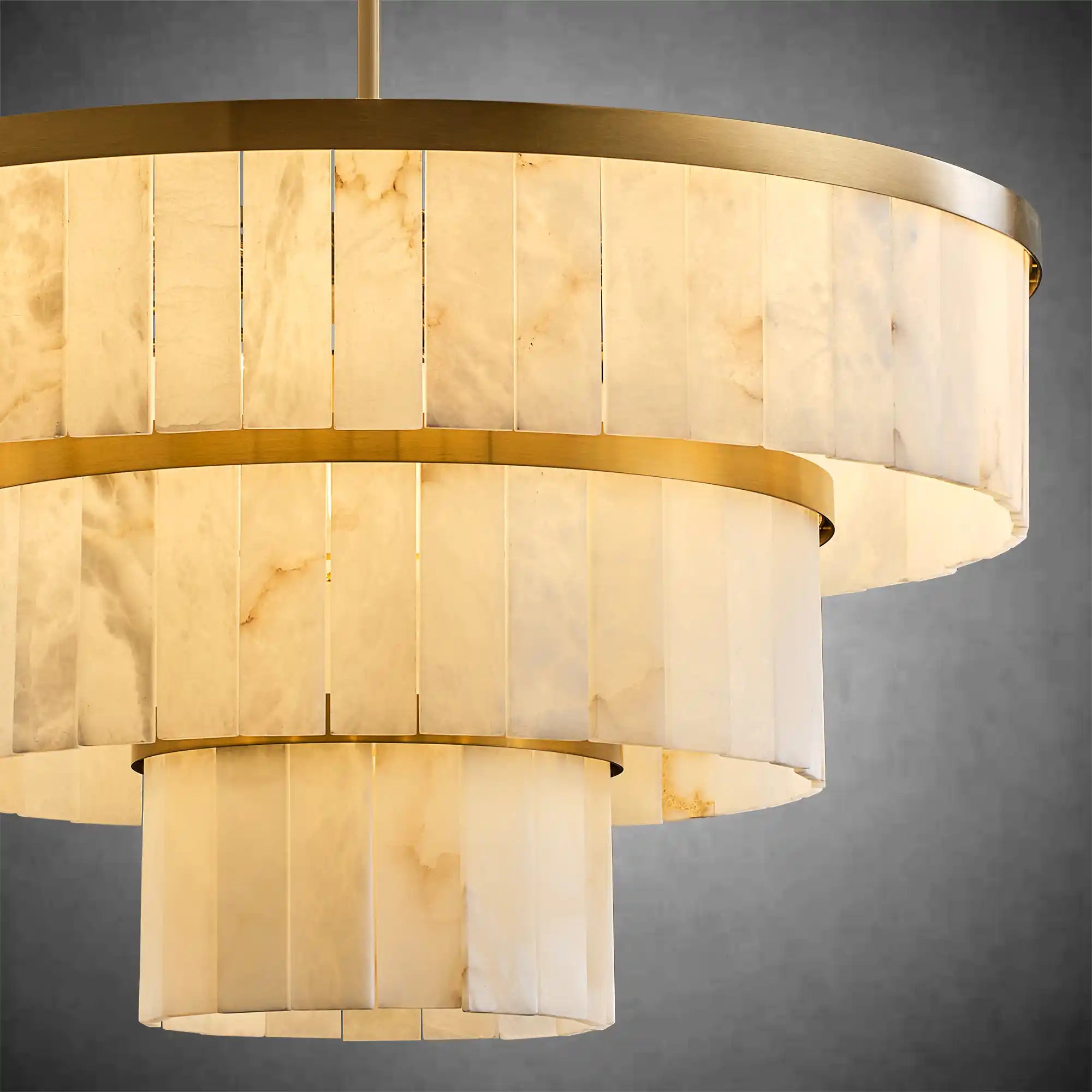 Alabaster Round Chandeliers