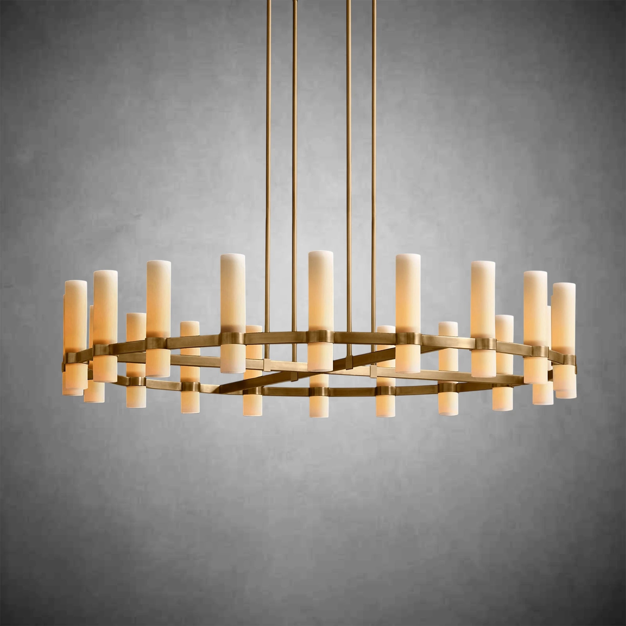 Ravel Round Milk Glass Chandelier