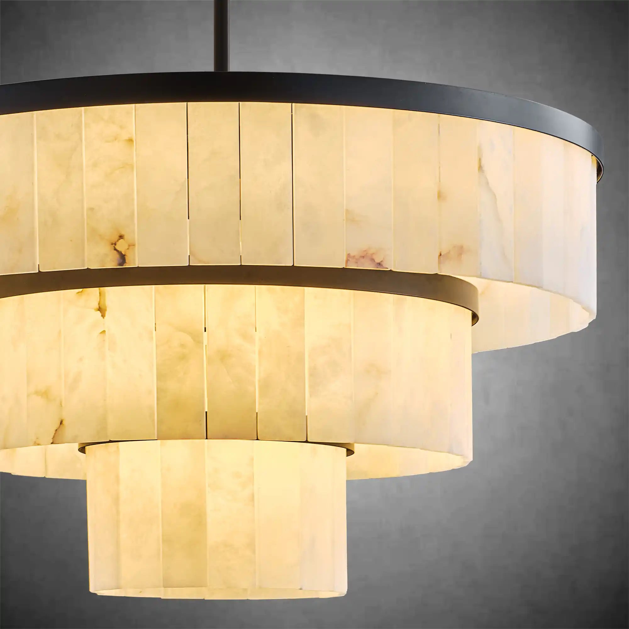 Alabaster Round Chandeliers