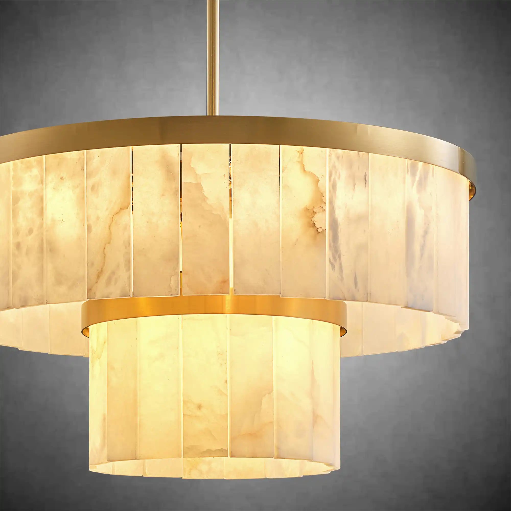 Alabaster Round Chandeliers
