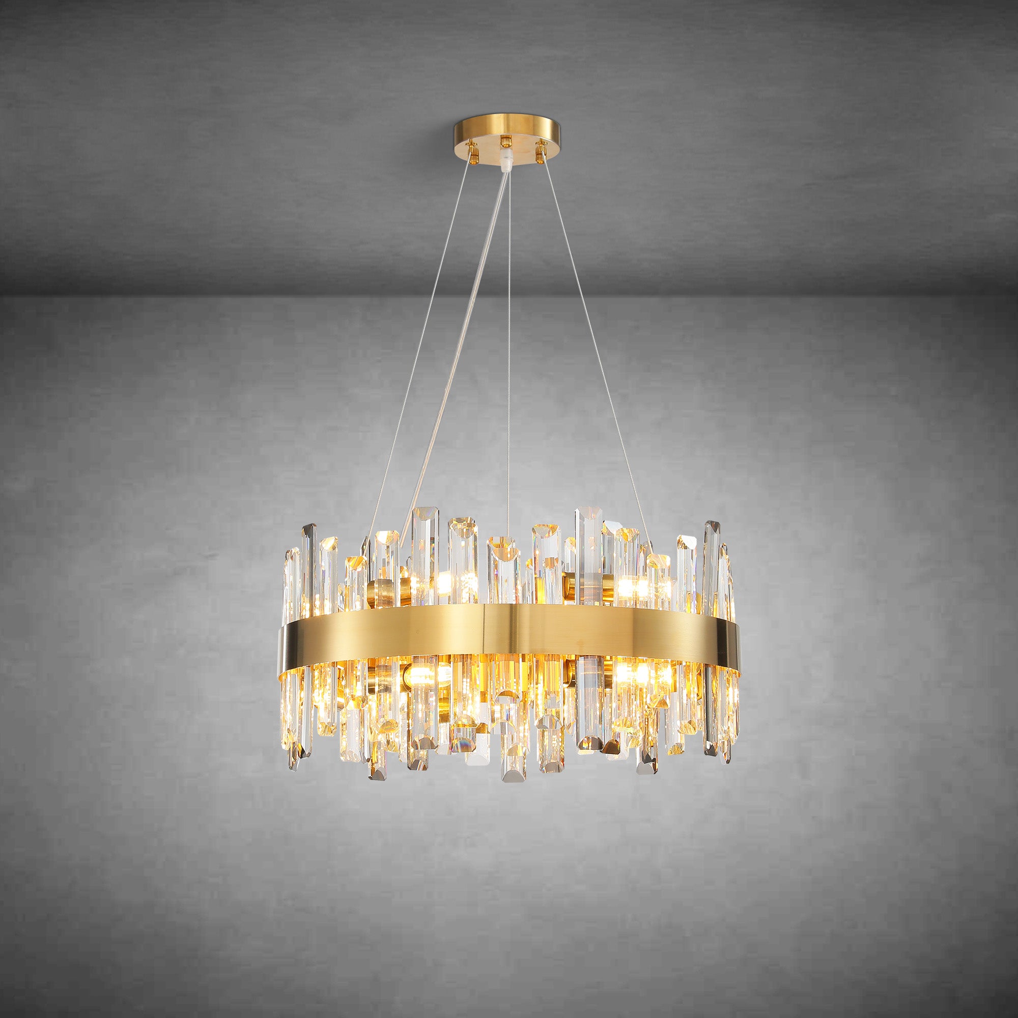Modern Round Crystal Chandelier