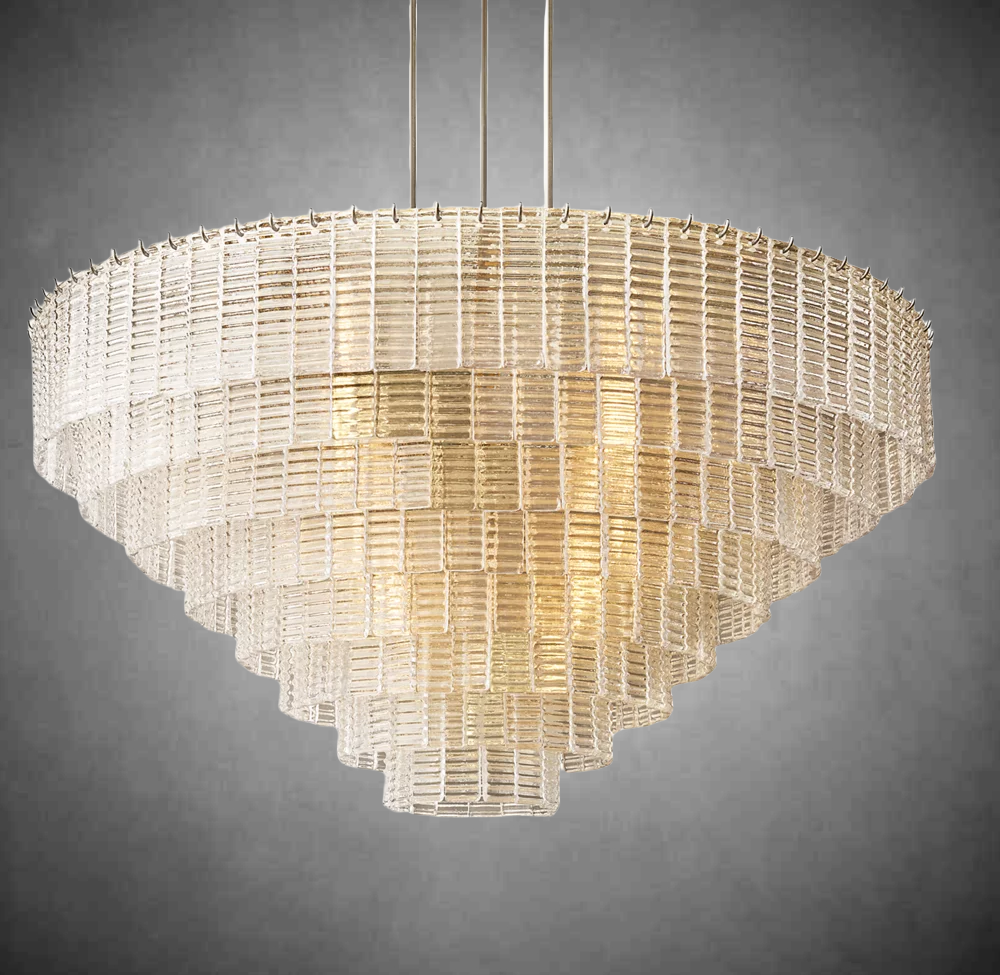 Samantha Clear Glass Round Chandelier 41" 52" 65"