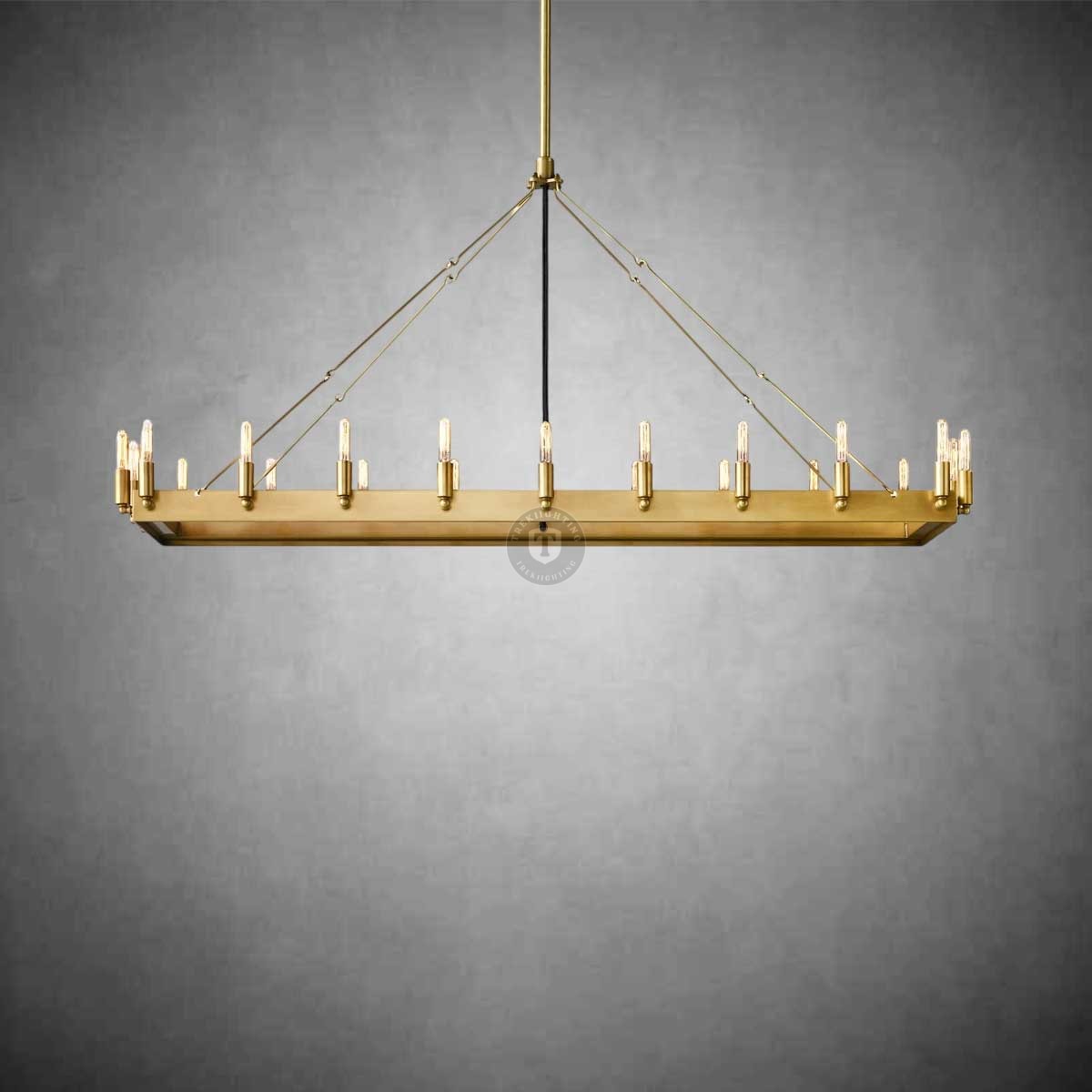 Dania Vintage Filament Rectangular Chandelier