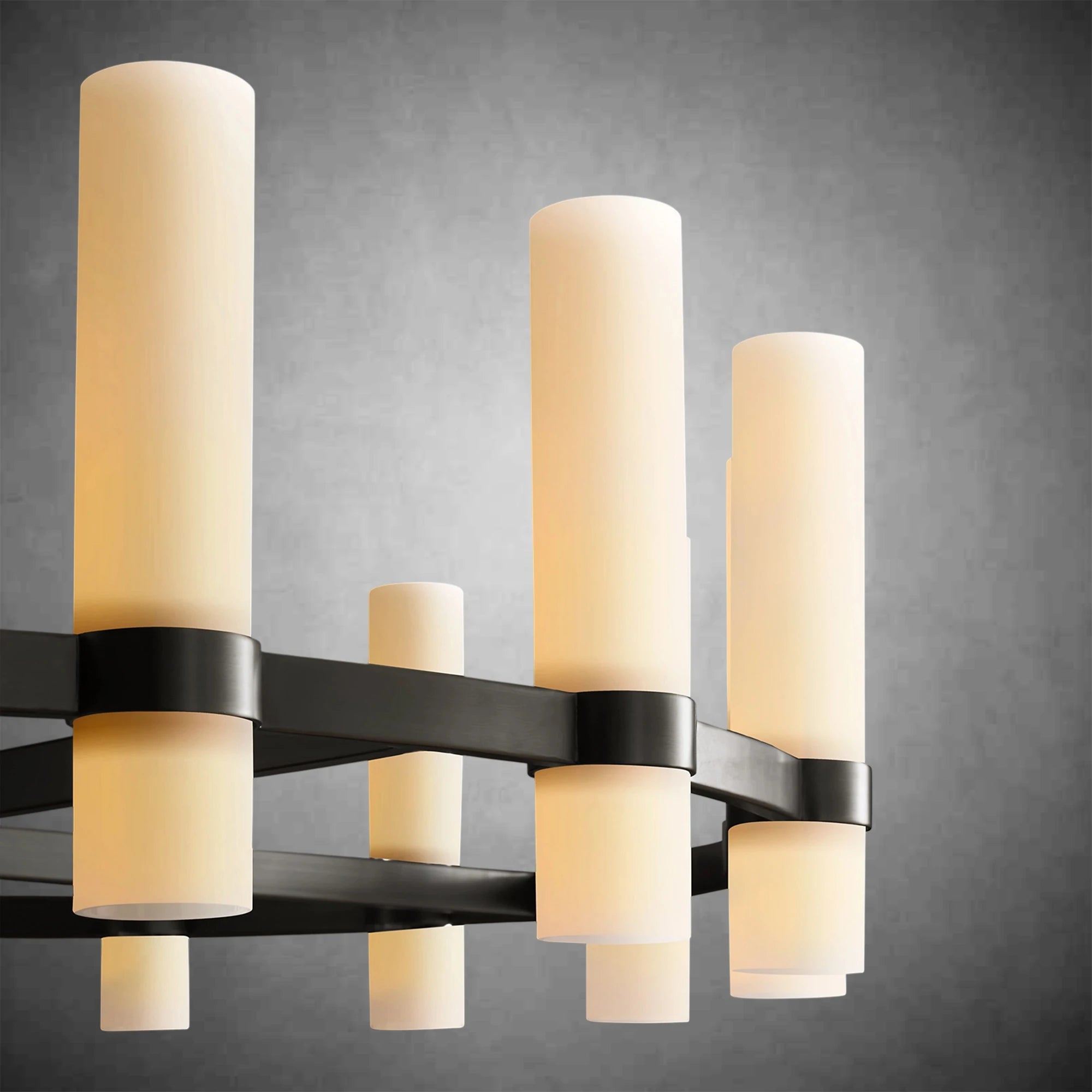 Ravel Round Milk Glass Chandelier