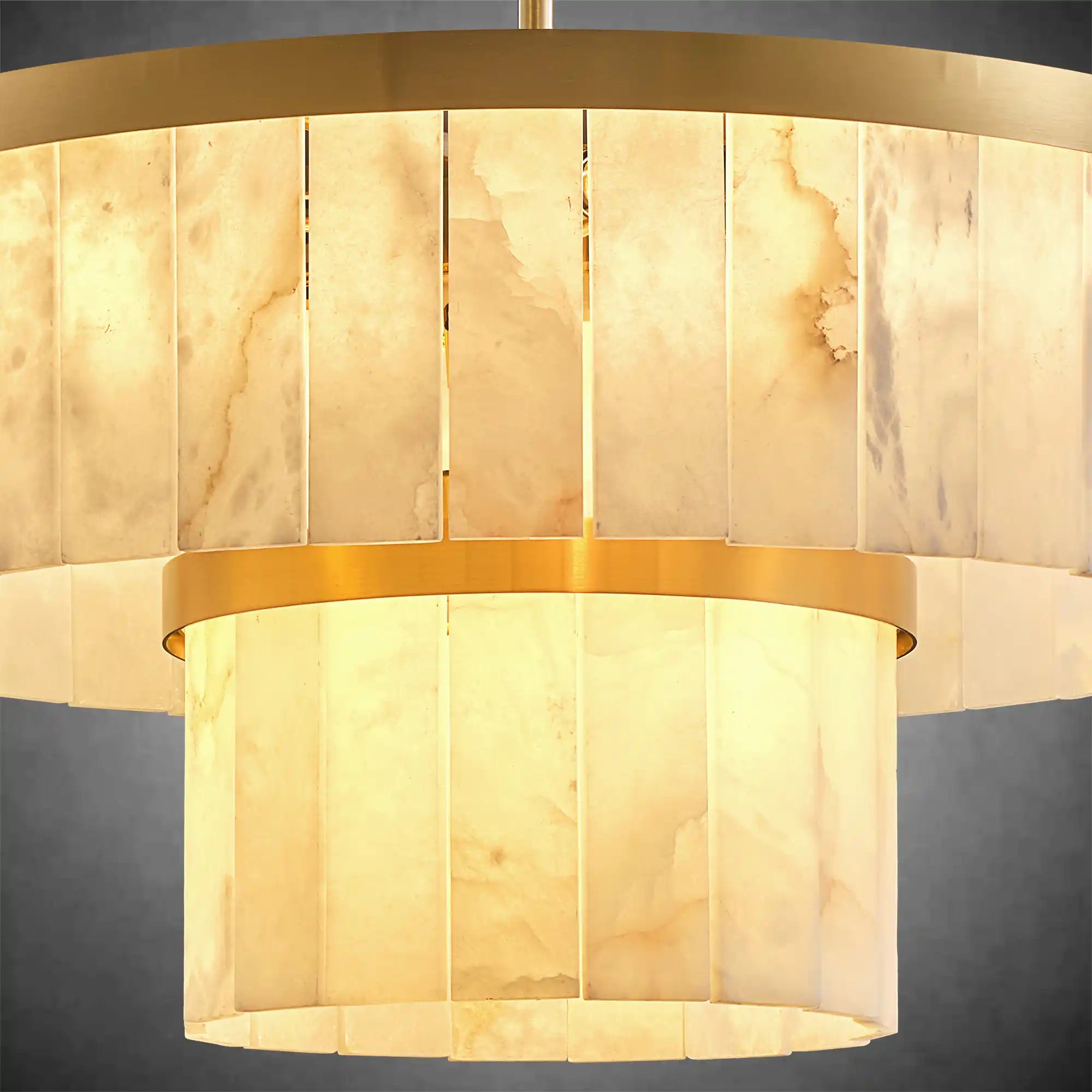 Alabaster Round Chandeliers