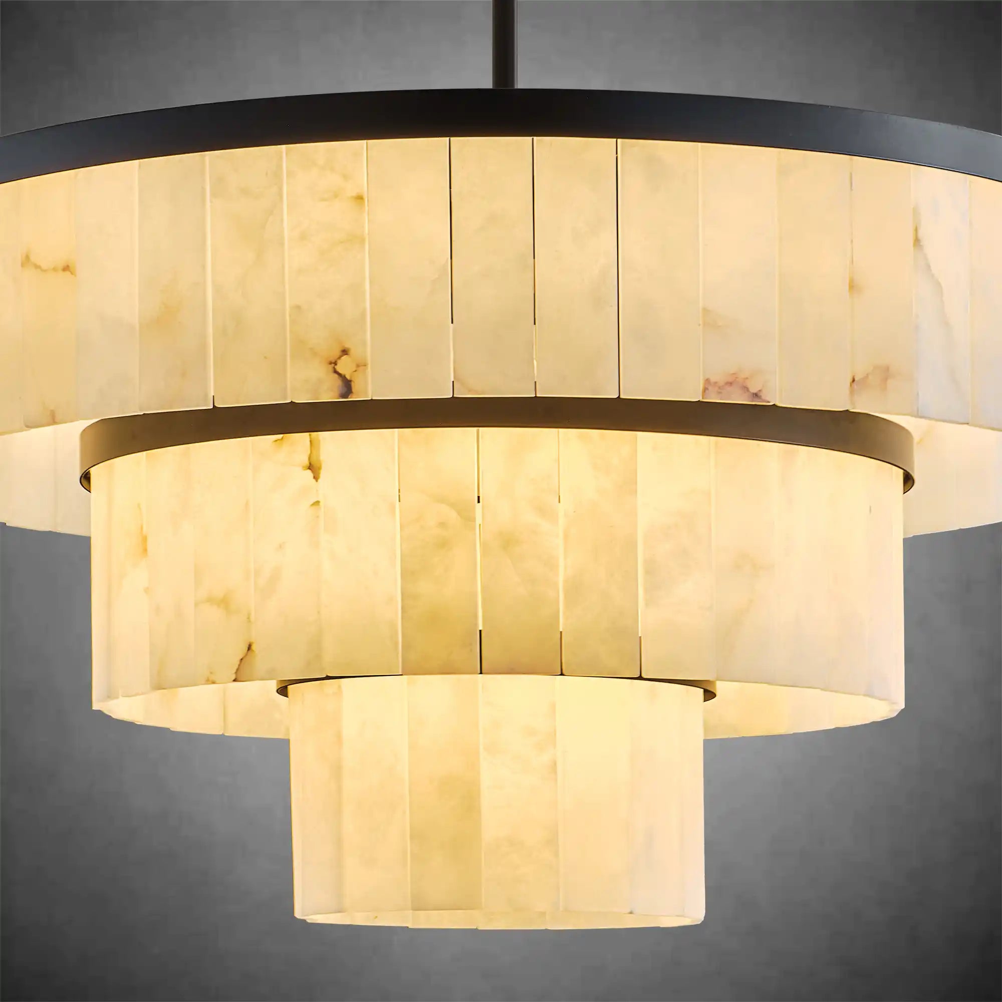 Alabaster Round Chandeliers