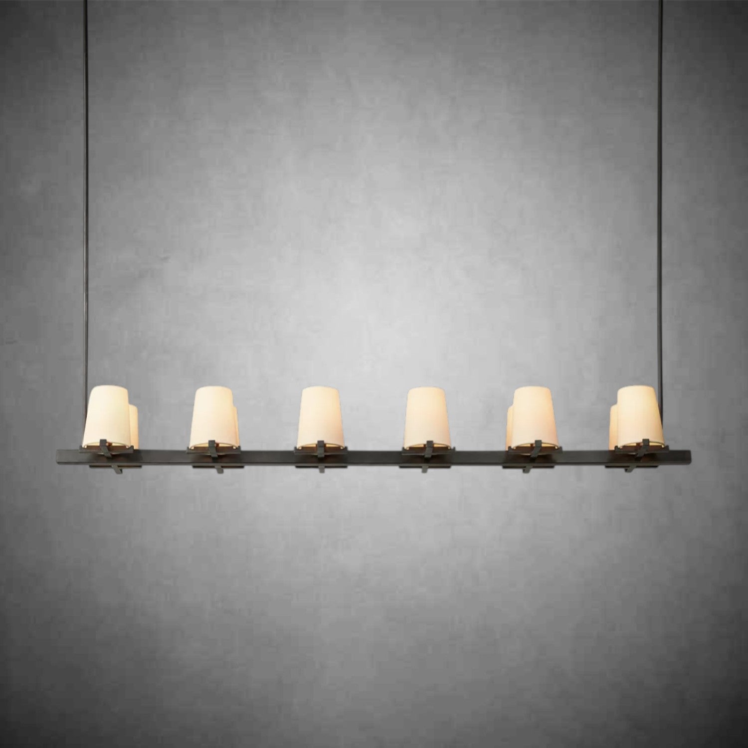 Joshua Fabric Shade Linear Chandelier