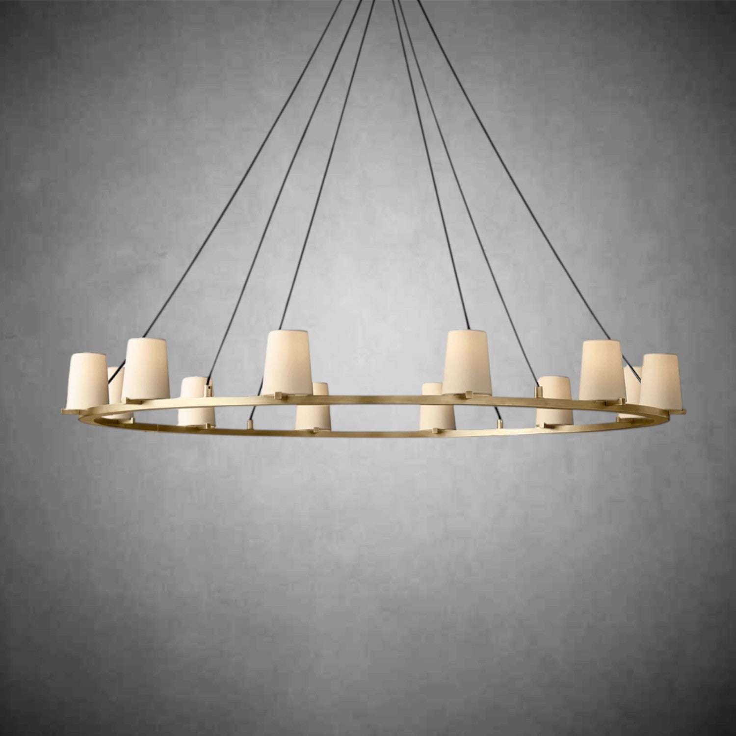 Joshua Fabric Shade Round Chandelier