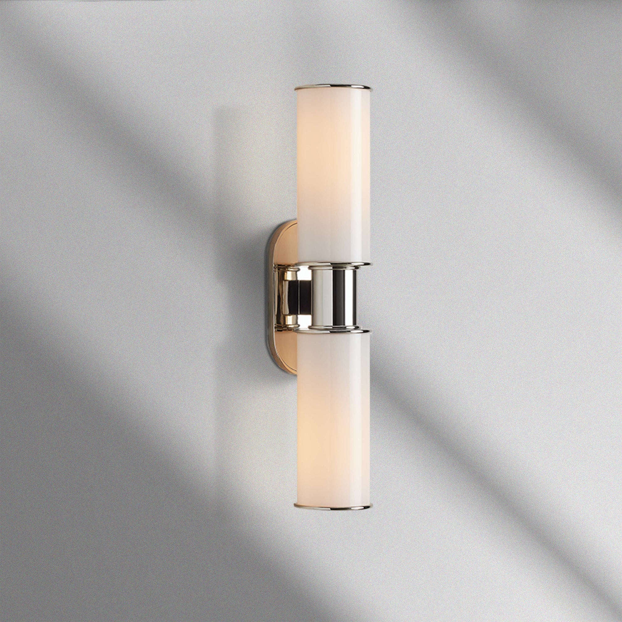 Harlin Modern Milk Glass 2-Light Wall Sconce