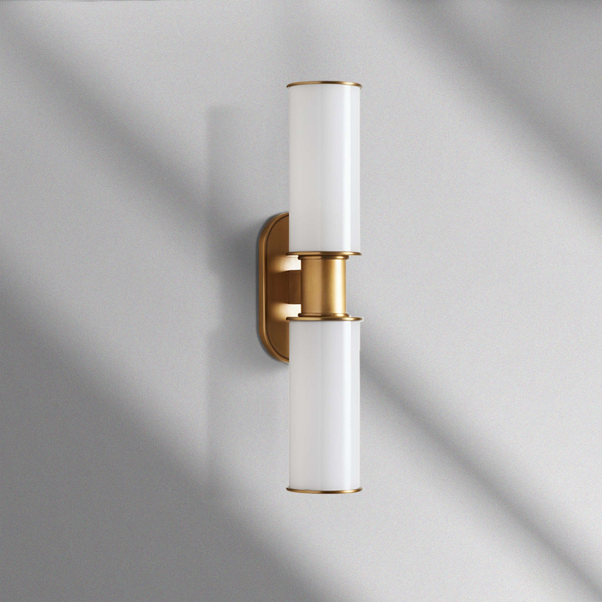 Harlin Modern Milk Glass 2-Light Wall Sconce