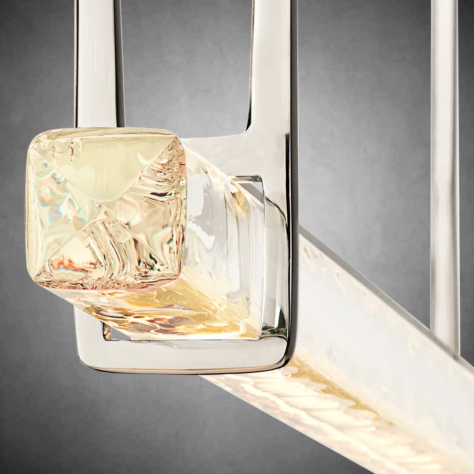 Audubom Crystal Single Bar Linear Chandelier