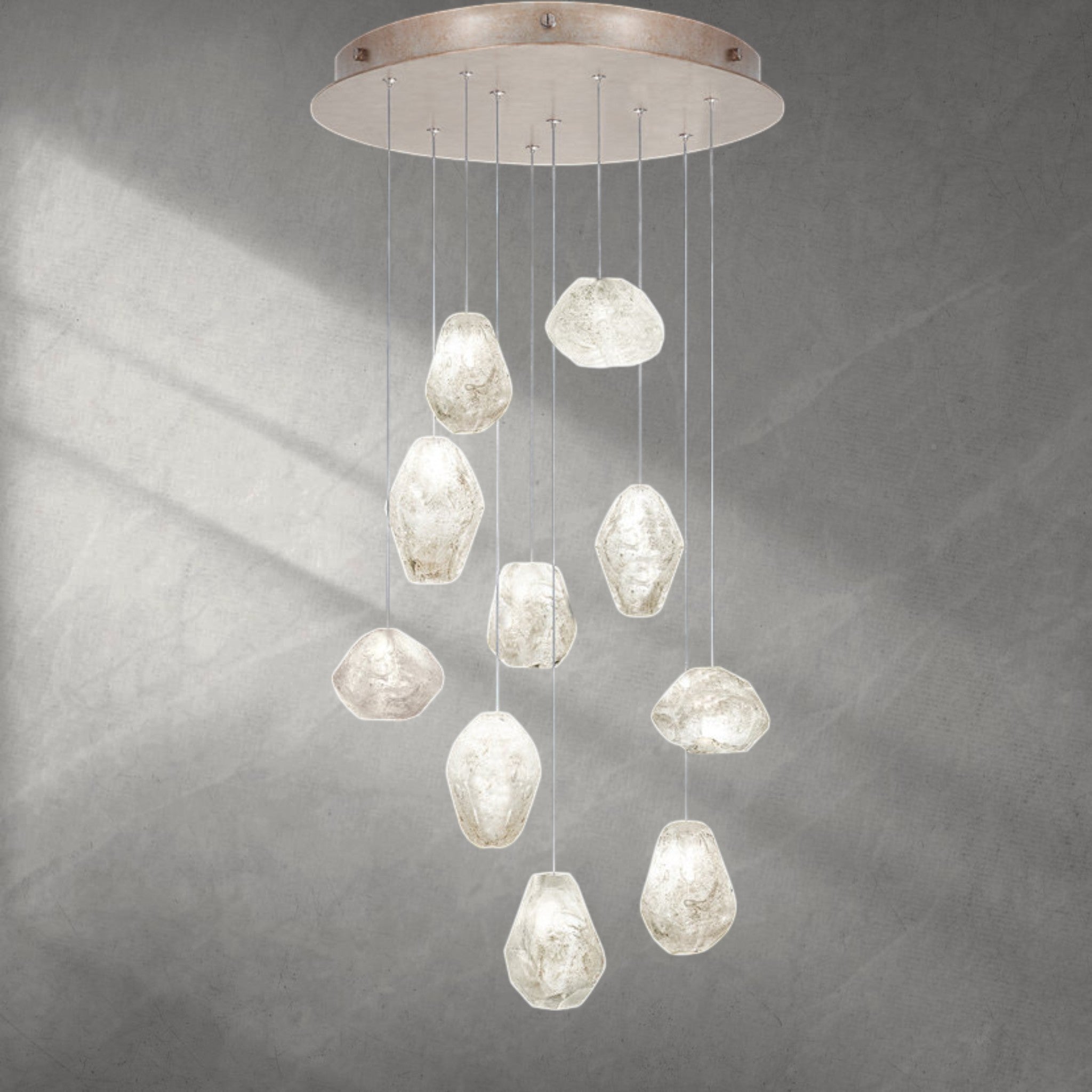 Nature-inspired round chandelier