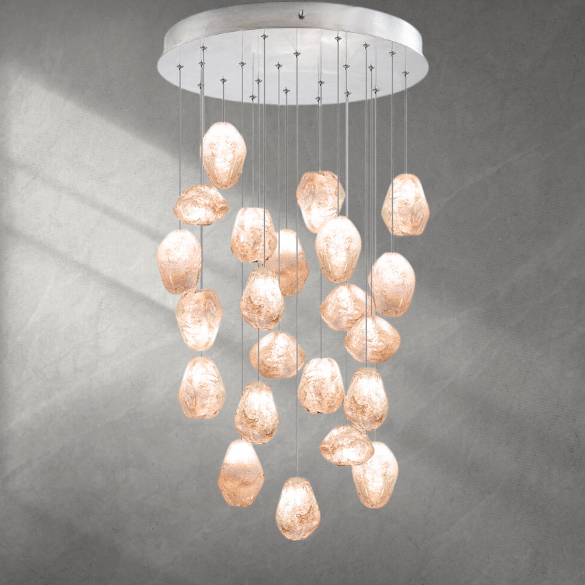 Nature-inspired round chandelier