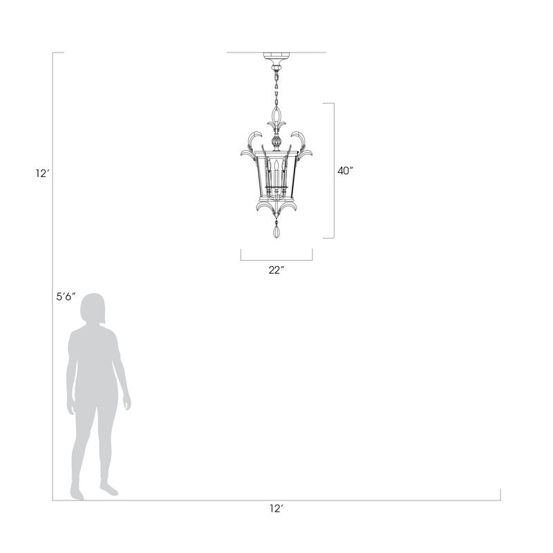 Beveled 3 - Light Chandelier