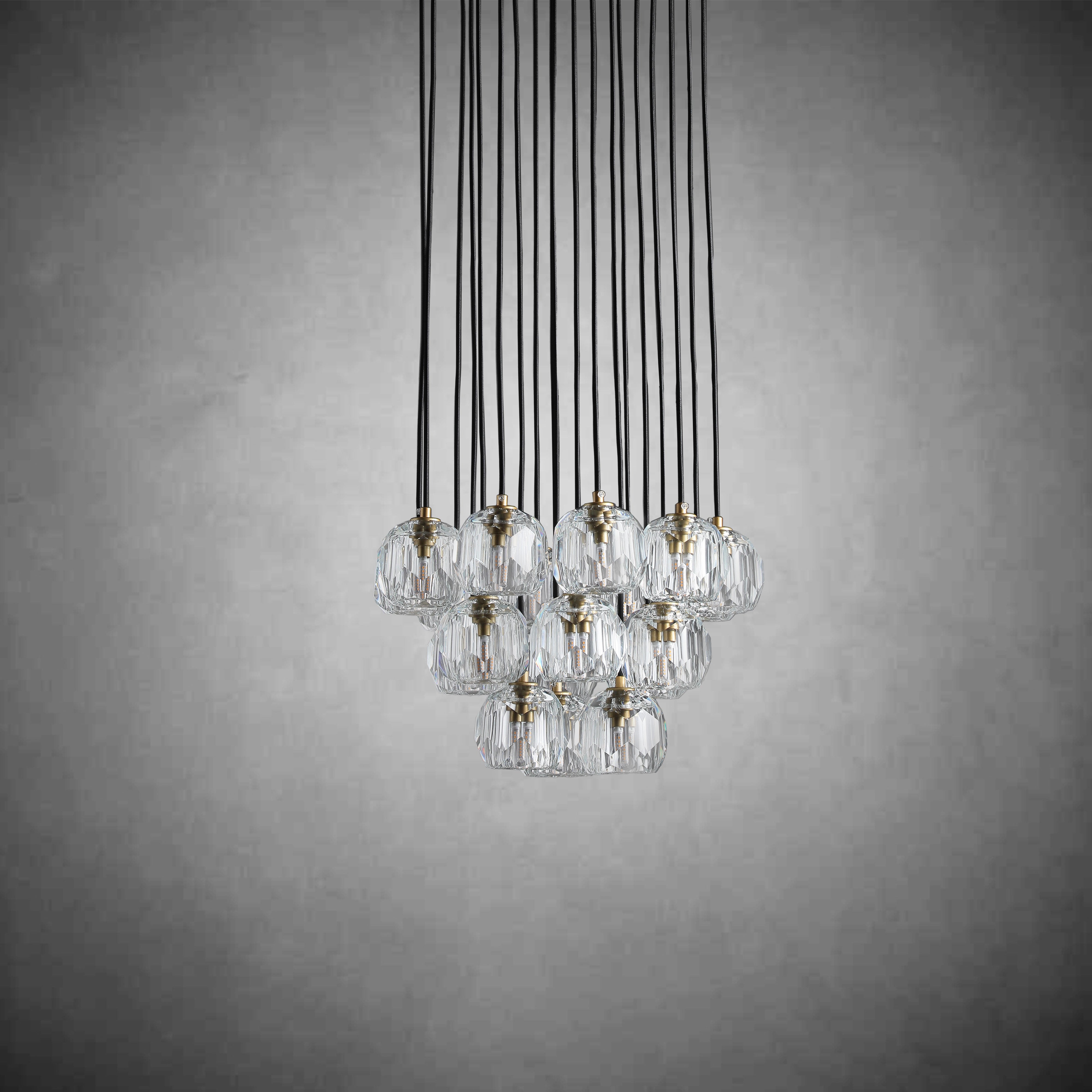 Boulo De Cristal Glass Round Cluster Chandelier