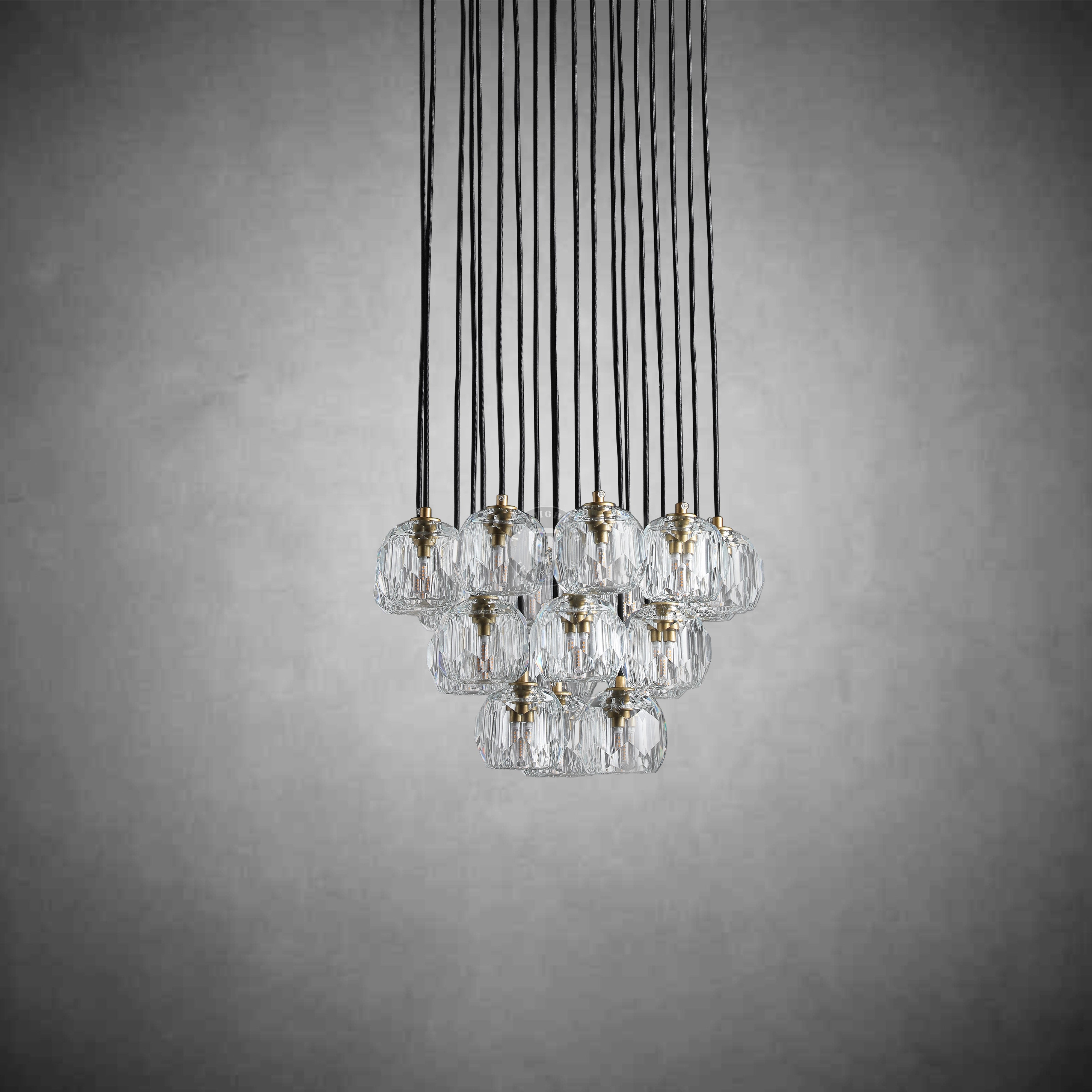 Boulo De Cristal Glass Round Cluster Chandelier